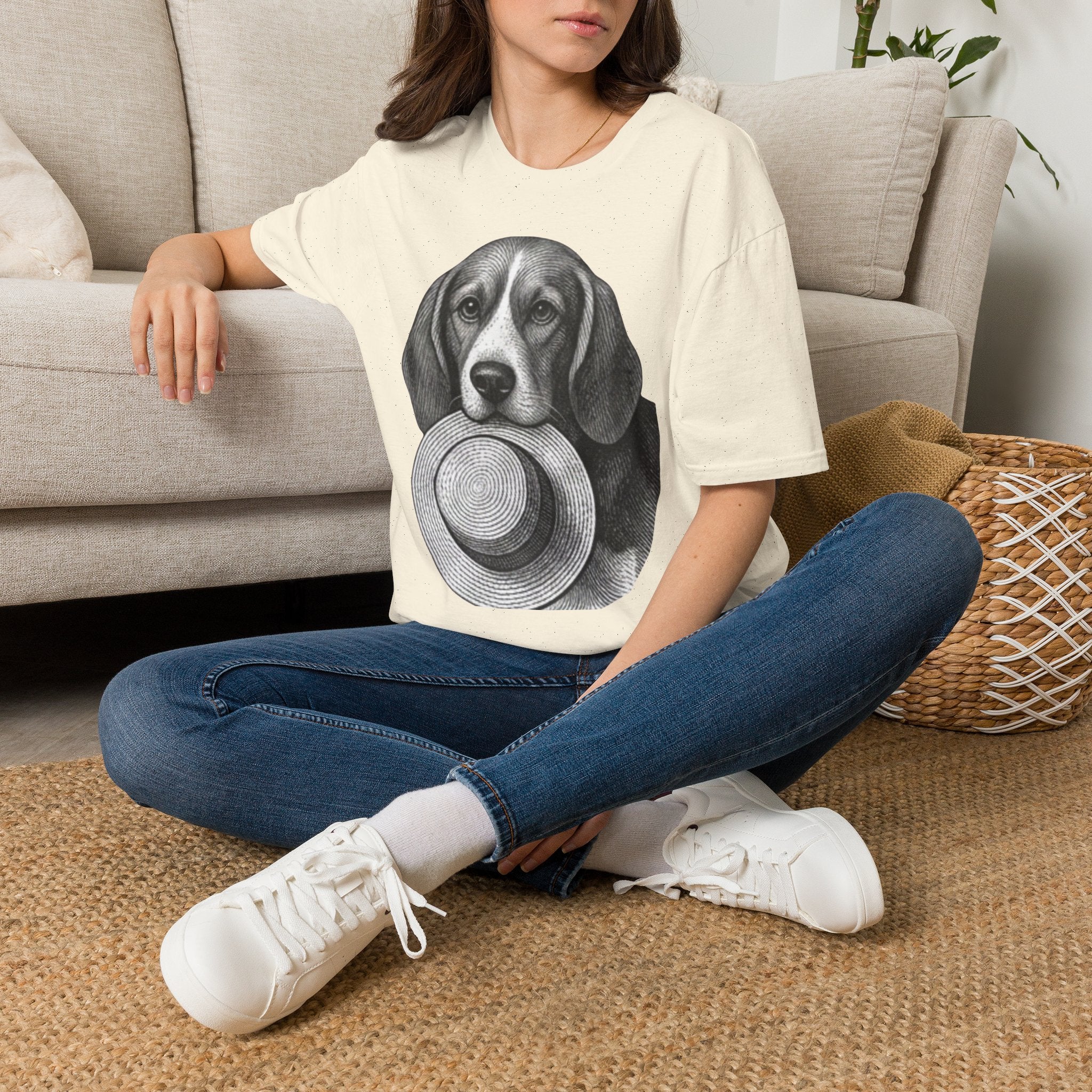 Beagle Portrait T-Shirt — Realistic Dog Face Tee for Dog Lovers