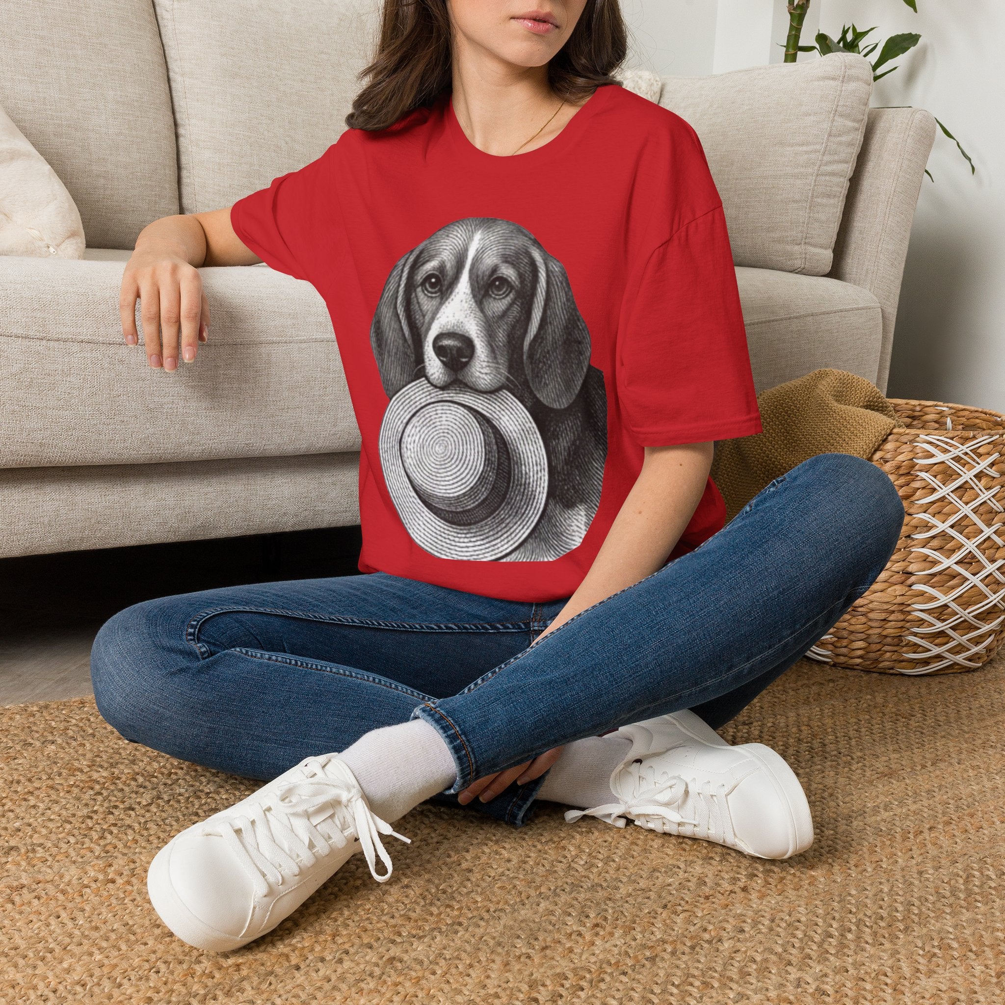 Beagle Portrait T-Shirt — Realistic Dog Face Tee for Dog Lovers