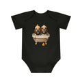 Beagle Baby Bodysuit — Adorable beagle  Bathtub Design with Rubber Duck