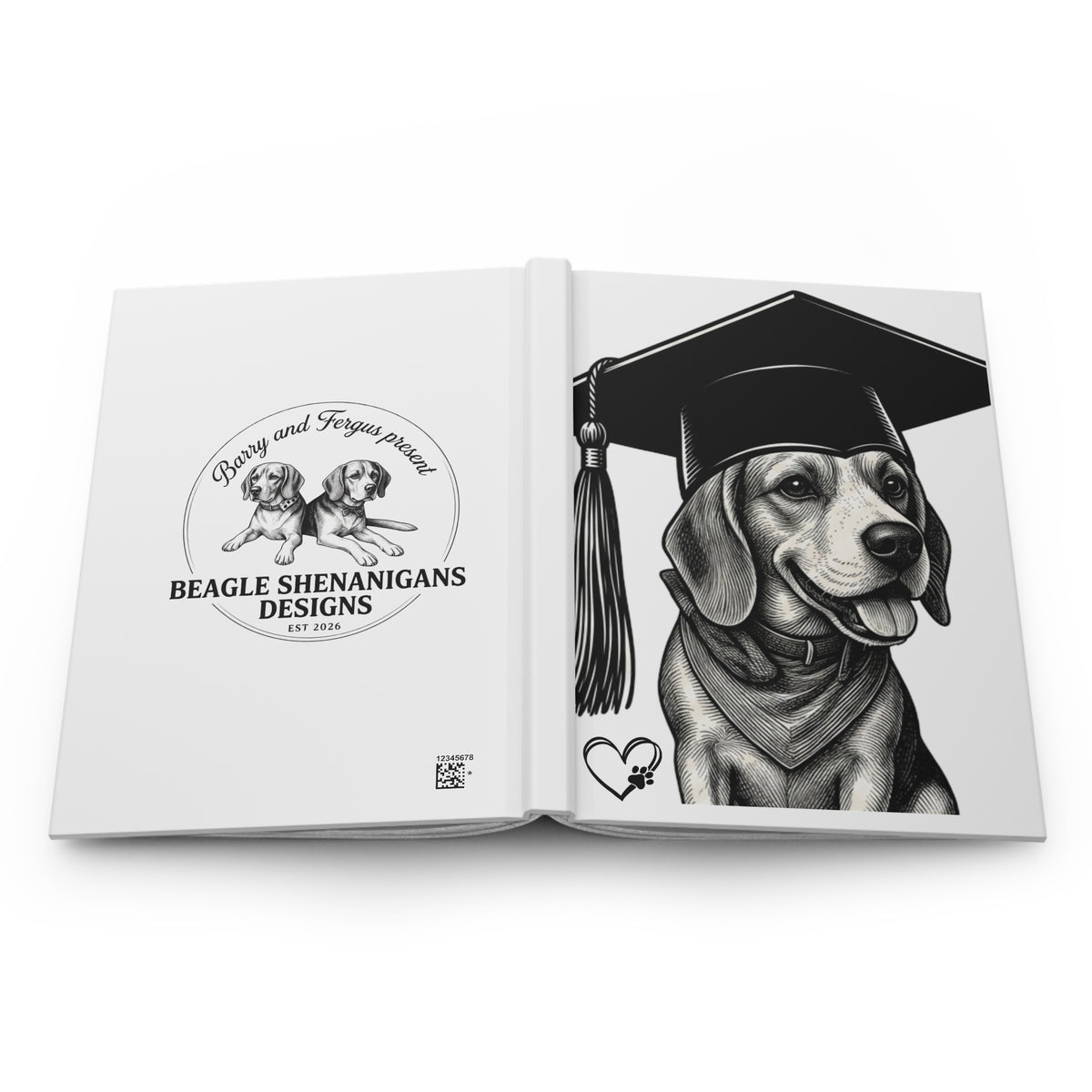 Beagle Graduation Journal — Lined Hardcover Notebook for Grad Gifts & Dog Lovers
