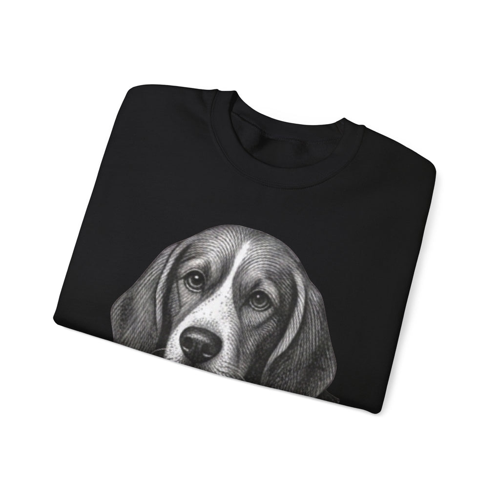 Beagle Holding Hat Crewneck Sweatshirt