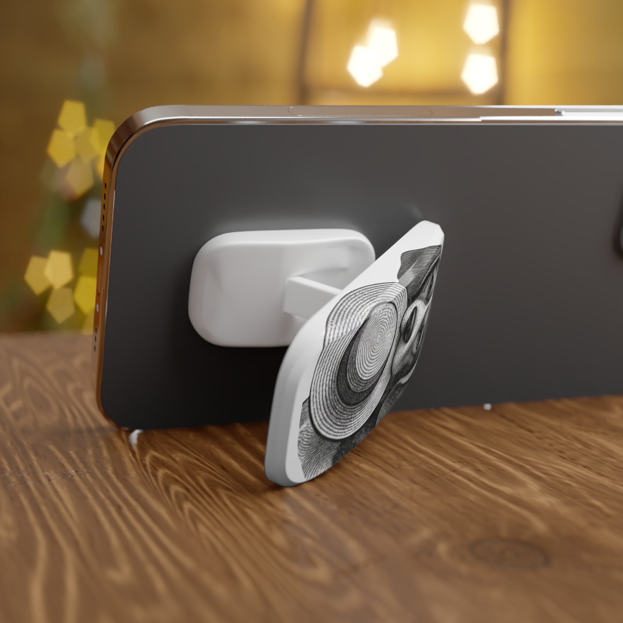 Beagle with Hat Phone Grip — Vintage Dog Click-On Phone Stand