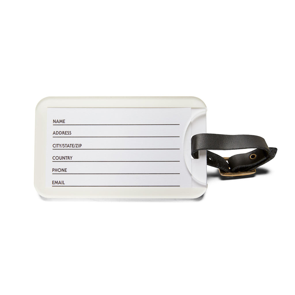 Beagle Holding Straw Hat Luggage Tag — Cute Travel Bag ID Tag for Dog Lovers