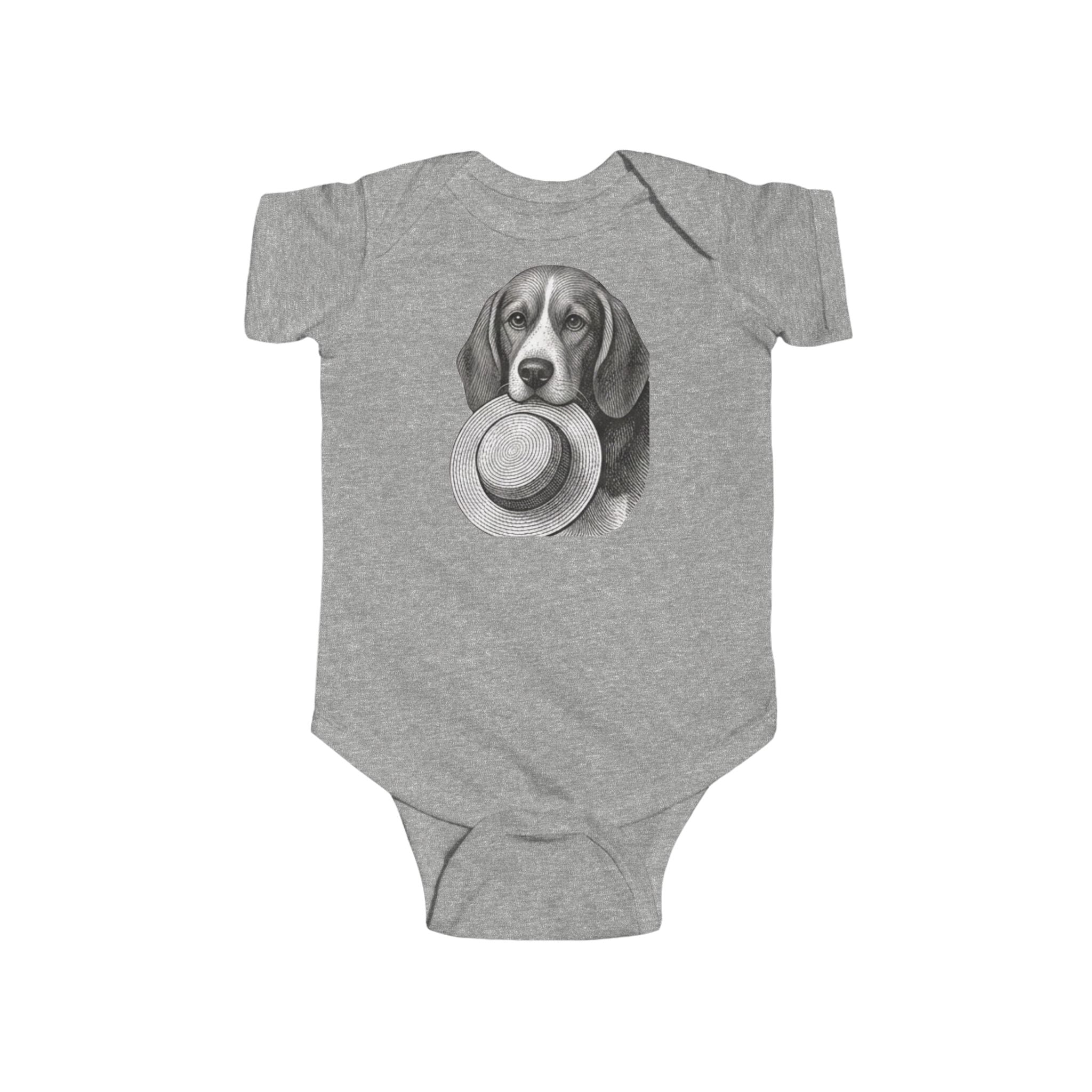 Baby Bodysuit — Vintage Beagle with Ball Graphic