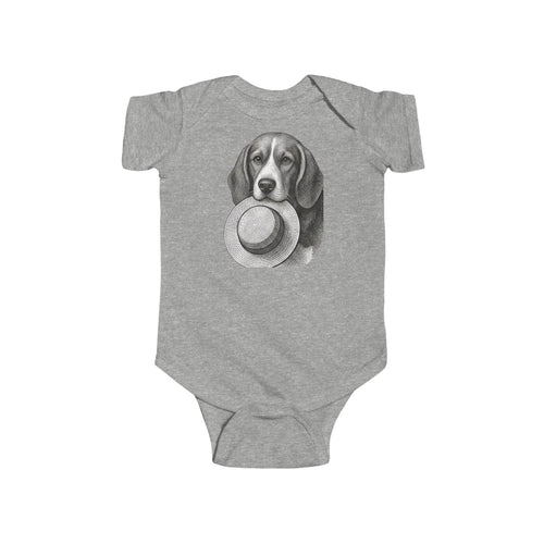 Baby Bodysuit — Vintage Beagle with Ball Graphic