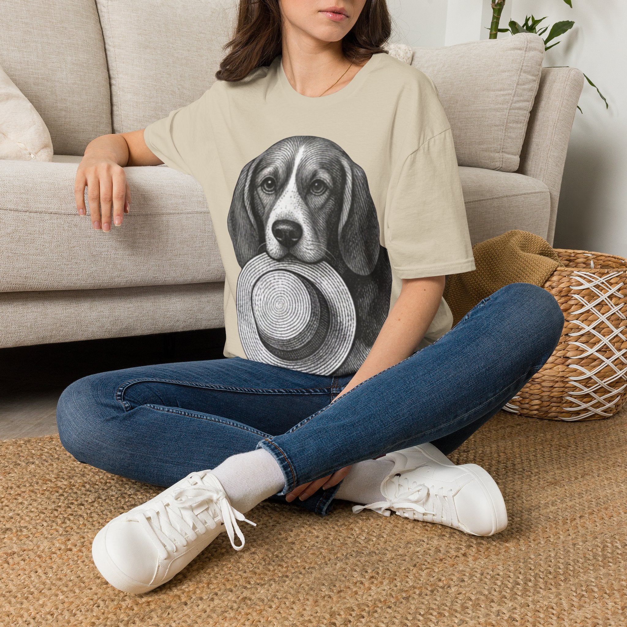 Beagle Portrait T-Shirt — Realistic Dog Face Tee for Dog Lovers