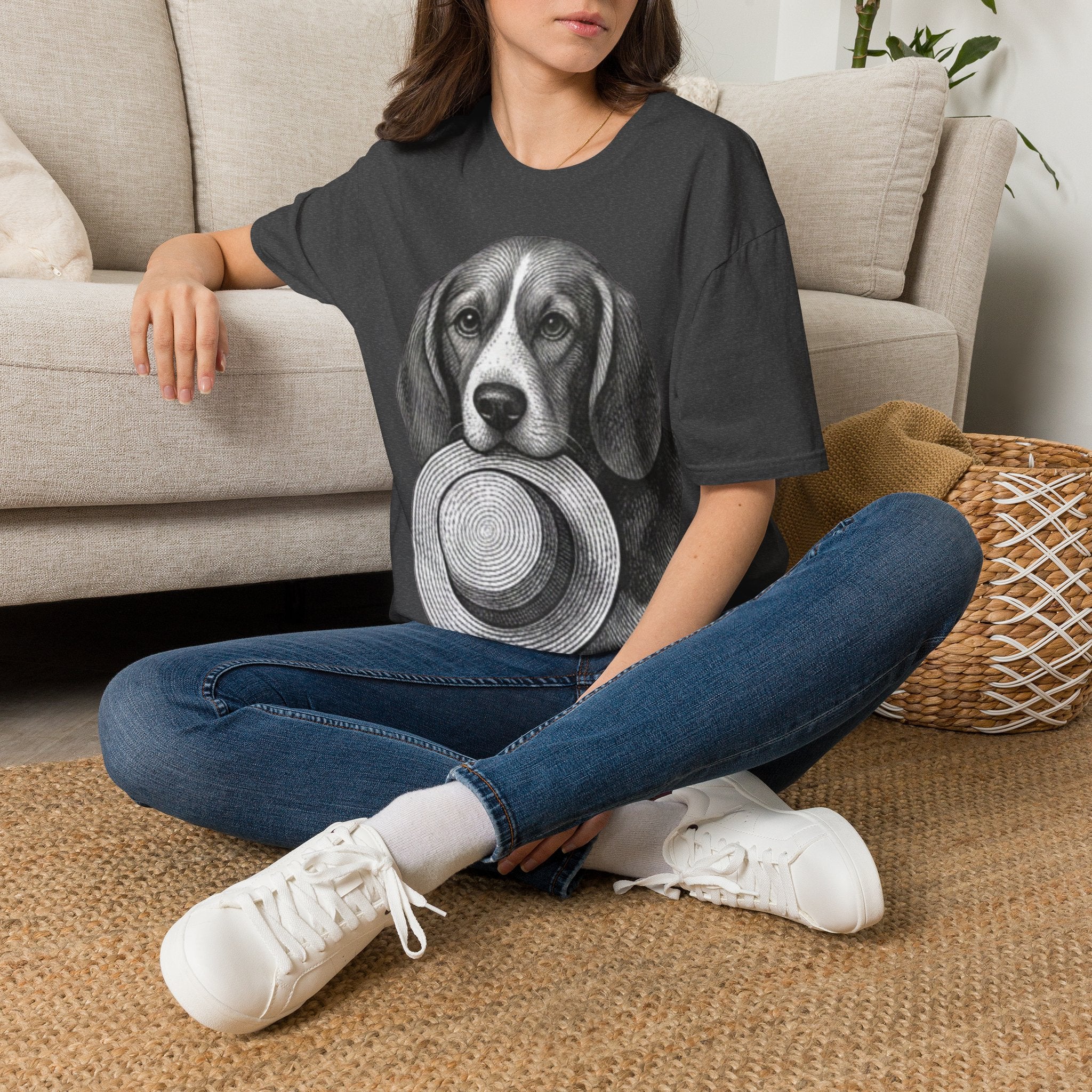 Beagle Portrait T-Shirt — Realistic Dog Face Tee for Dog Lovers
