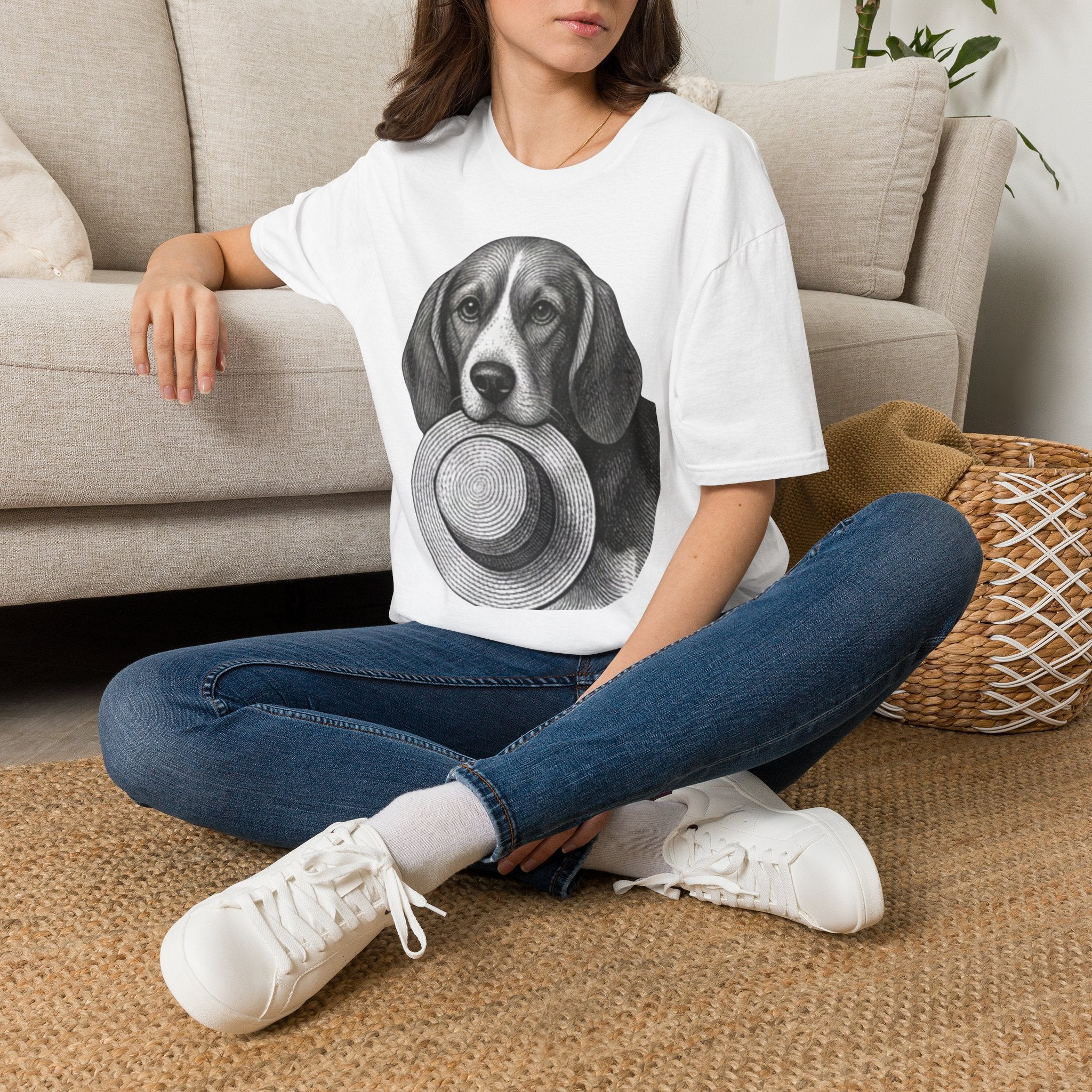 Beagle Portrait T-Shirt — Realistic Dog Face Tee for Dog Lovers