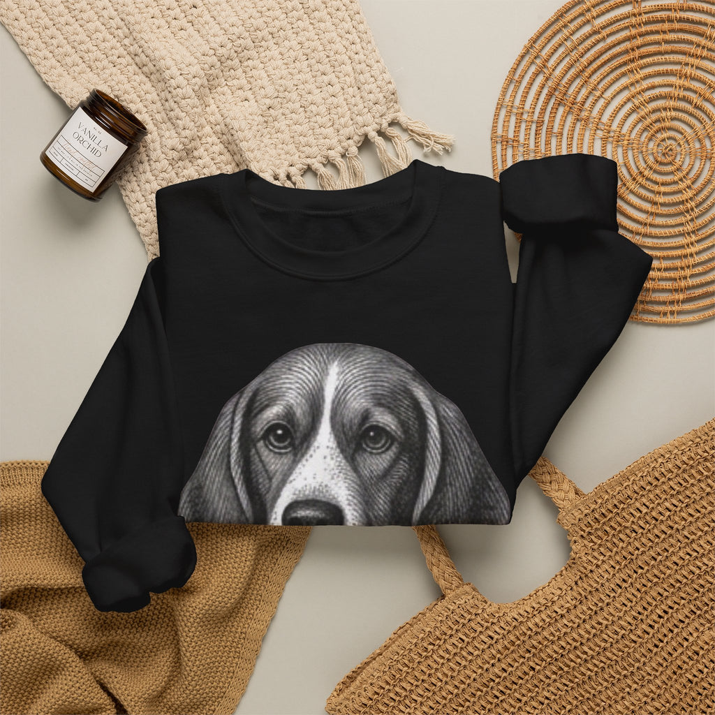 Beagle Holding Hat Crewneck Sweatshirt