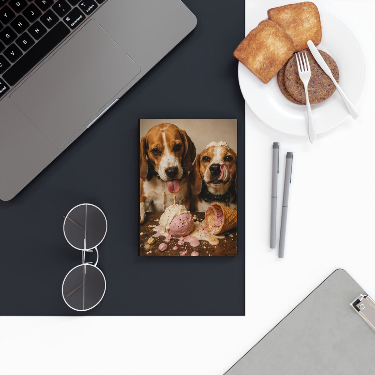 Beagle Ice Cream Journal — Hardback Notebook for Dog Lovers