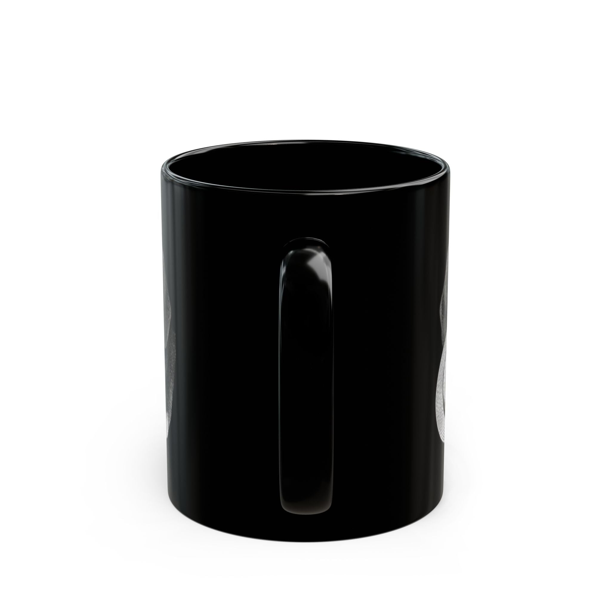 Beagle with Straw Hat Black Mug — Cute Dog Coffee Tea Cup (11oz/15oz)