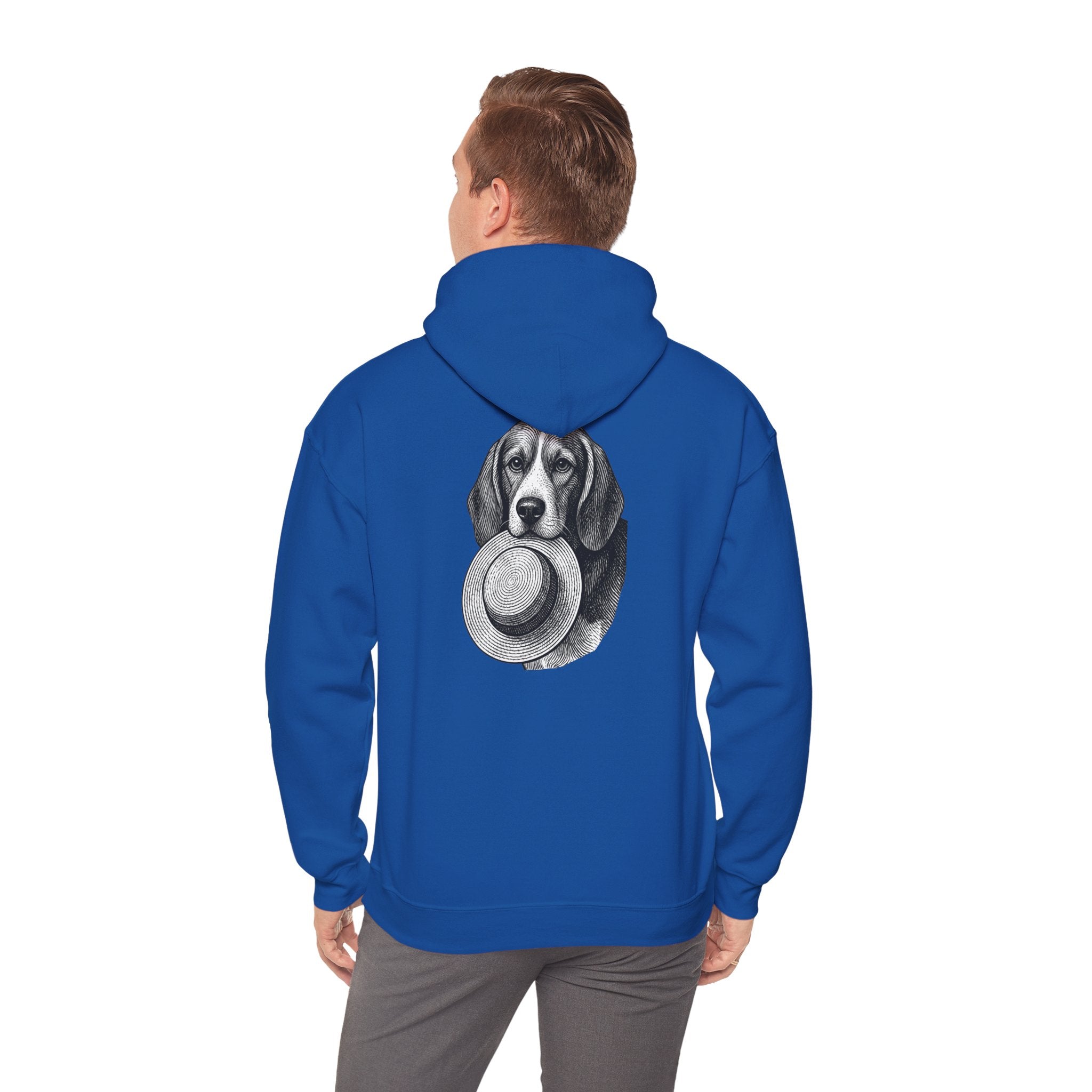 Beagle With Hat Hoodie — Cute Dog Graphic Pullover for Pet Lovers