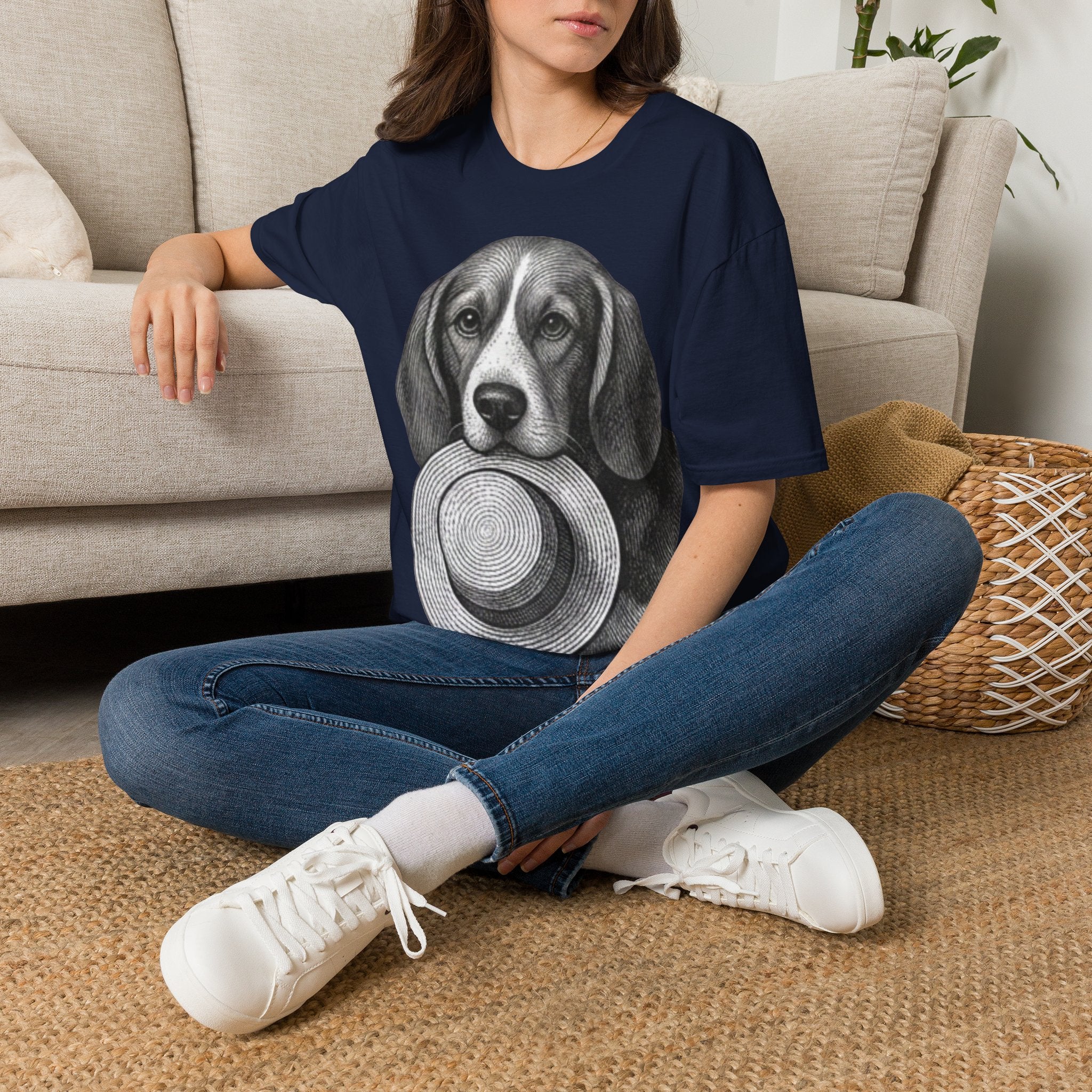 Beagle Portrait T-Shirt — Realistic Dog Face Tee for Dog Lovers