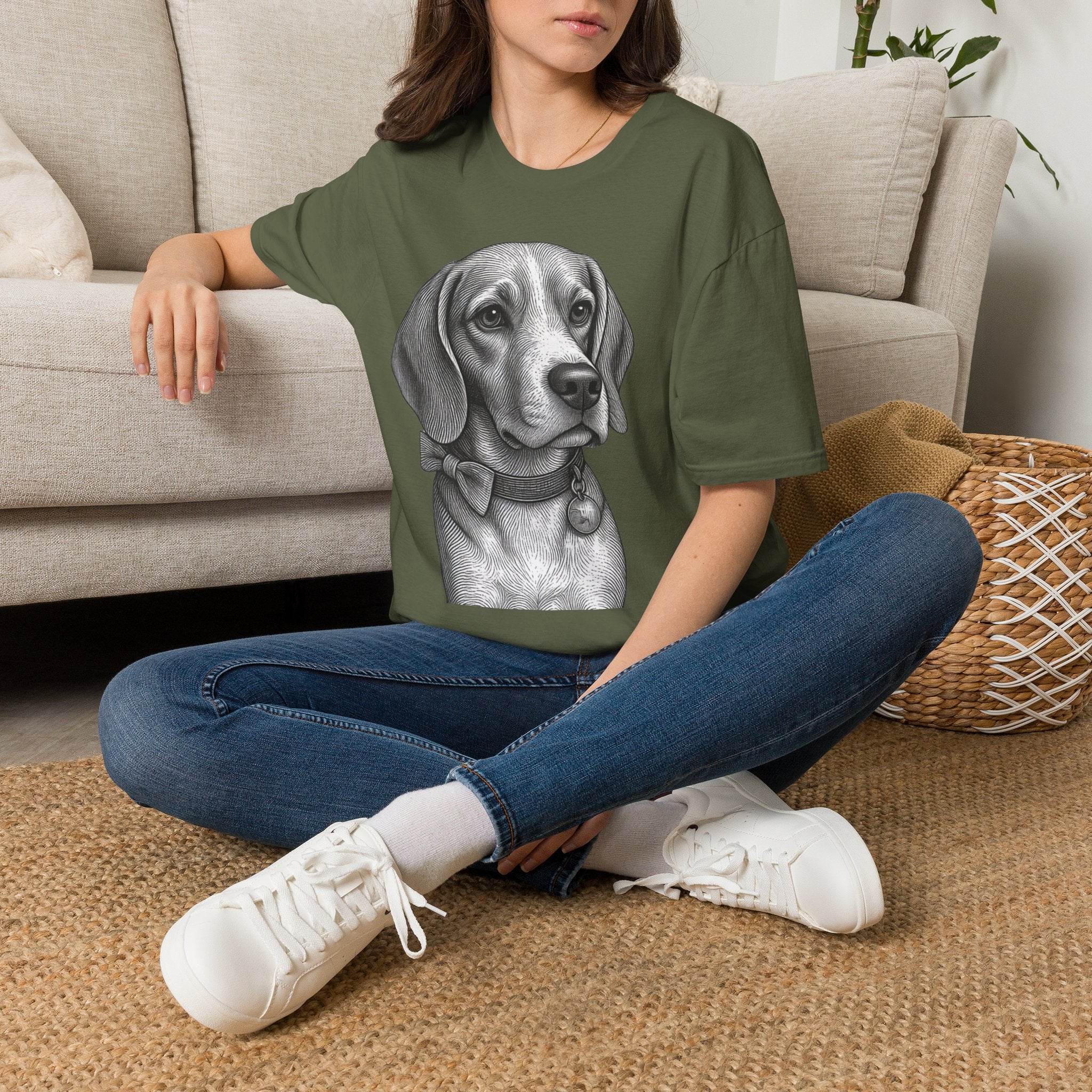 Beagle Portrait T-Shirt — Barry the Distinguished Bowtie Beagle