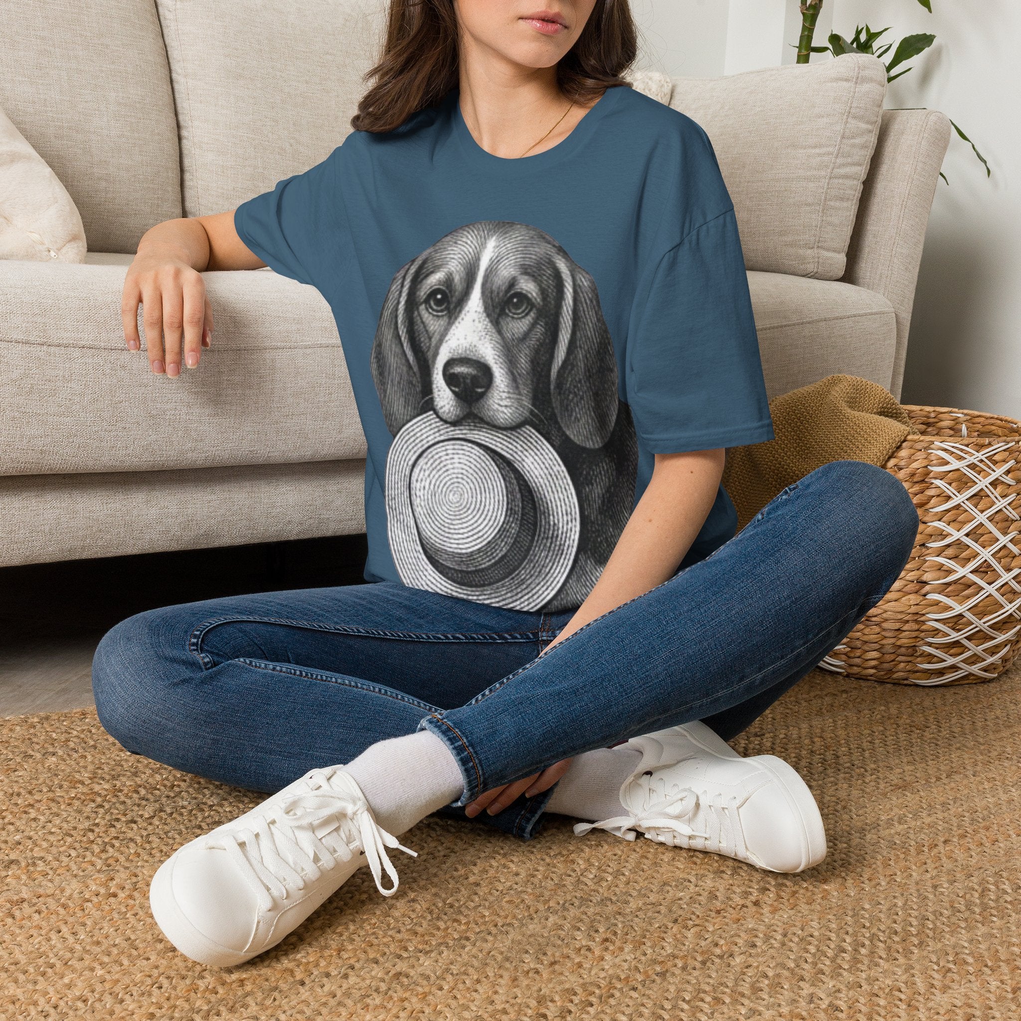 Beagle Portrait T-Shirt — Realistic Dog Face Tee for Dog Lovers