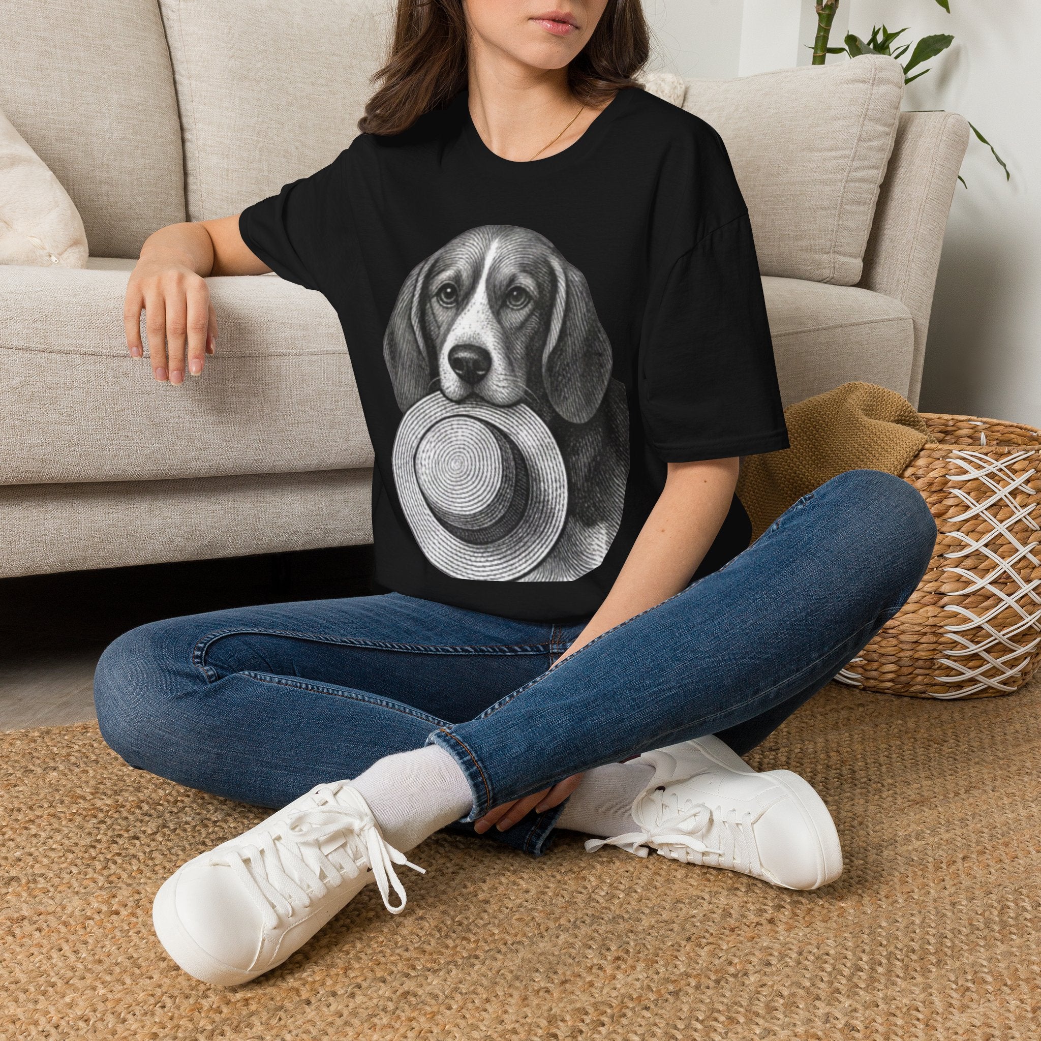 Beagle Portrait T-Shirt — Realistic Dog Face Tee for Dog Lovers
