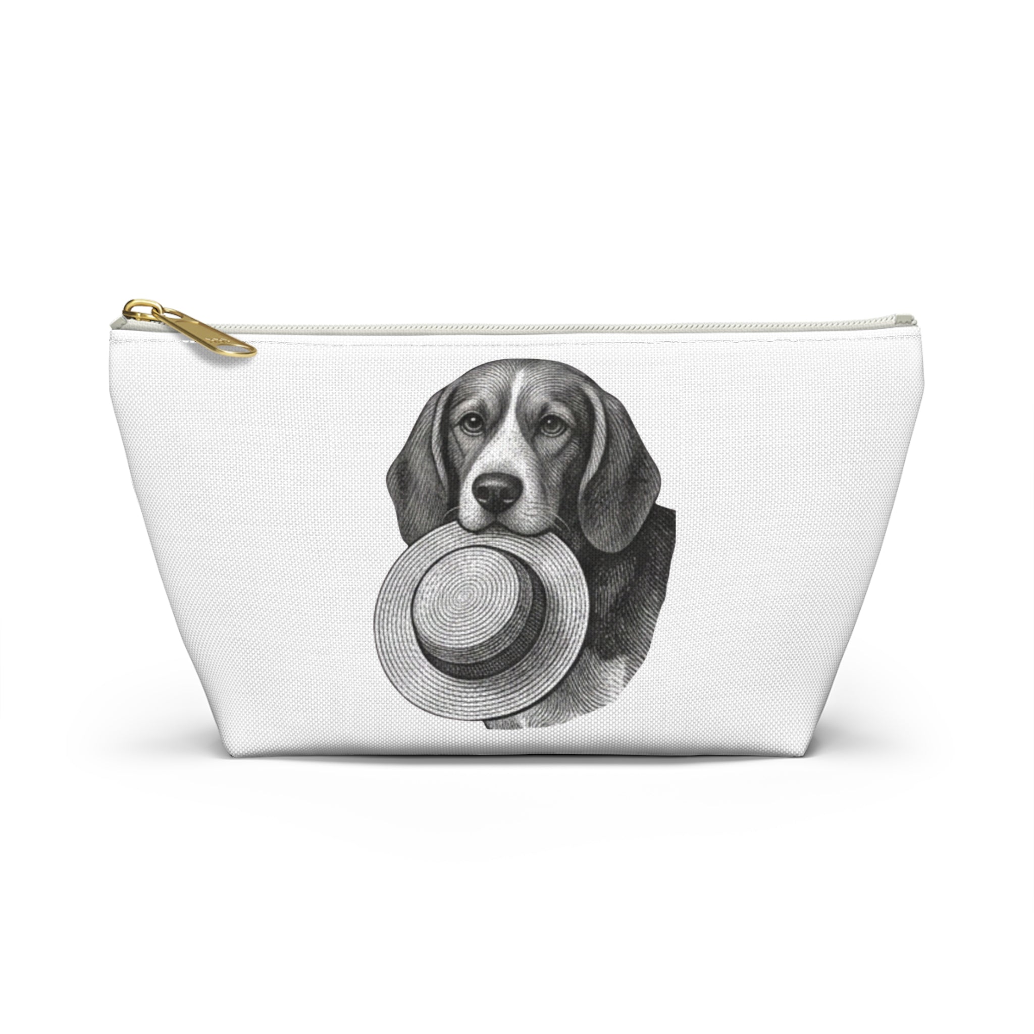 Beagle with Hat Accessory Pouch — Cosmetic & Travel Makeup Bag