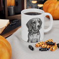Beagle Mug — Ceramic Coffee Mug (11oz & 15oz)- Barry the Distinguished Bowtie Beagle