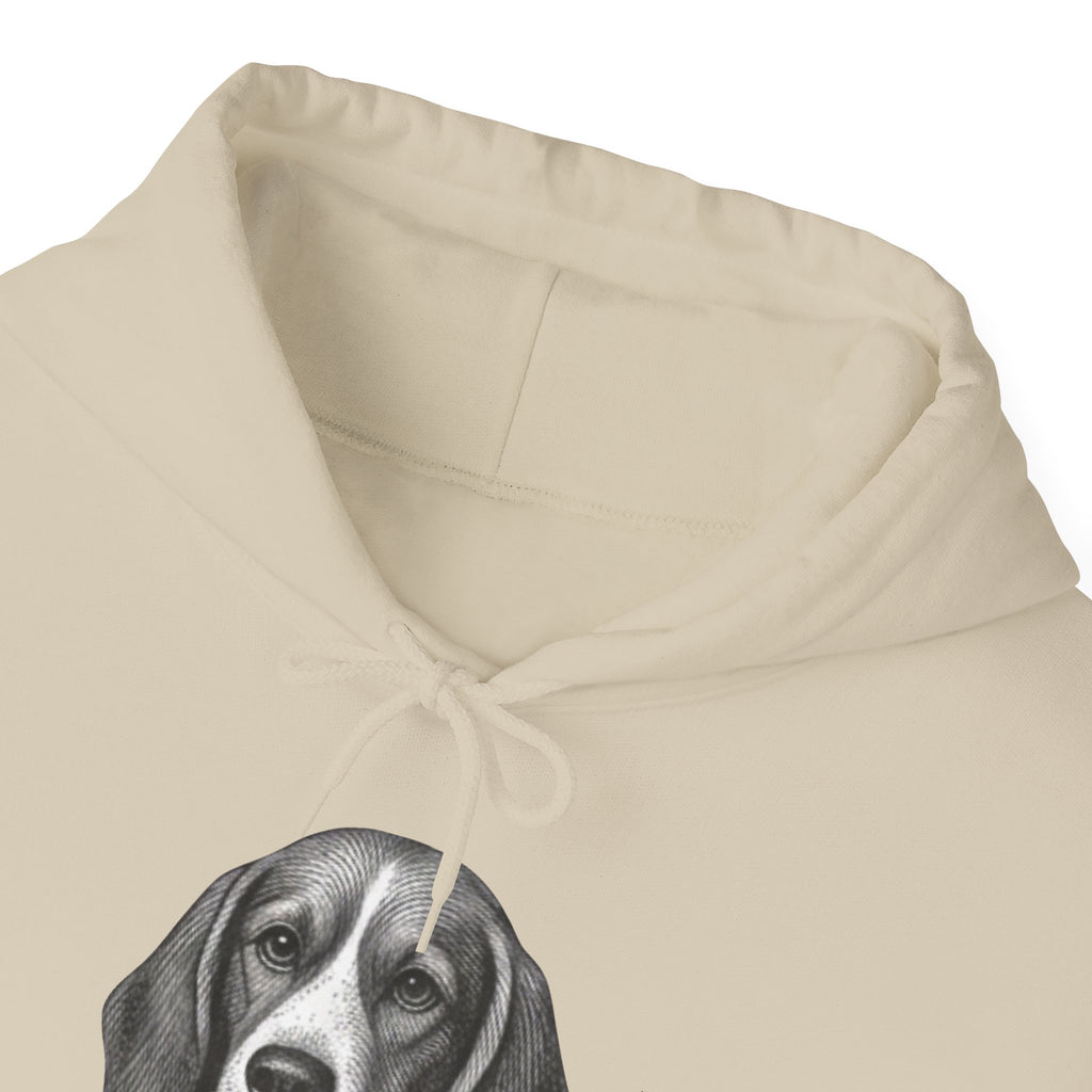 Beagle with Hat Hoodie – Cute Dog Illustration Pullover