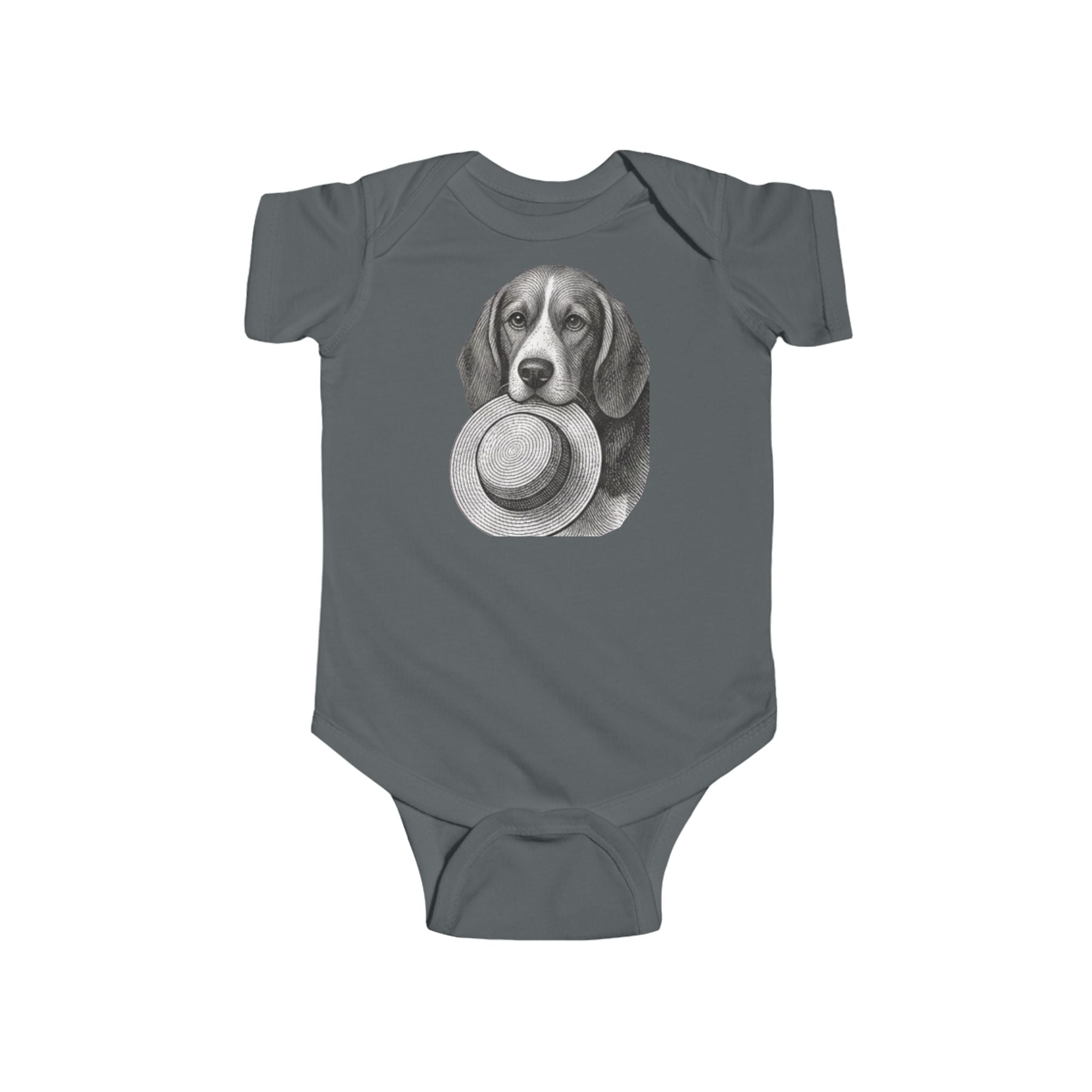 Baby Bodysuit — Vintage Beagle with Ball Graphic