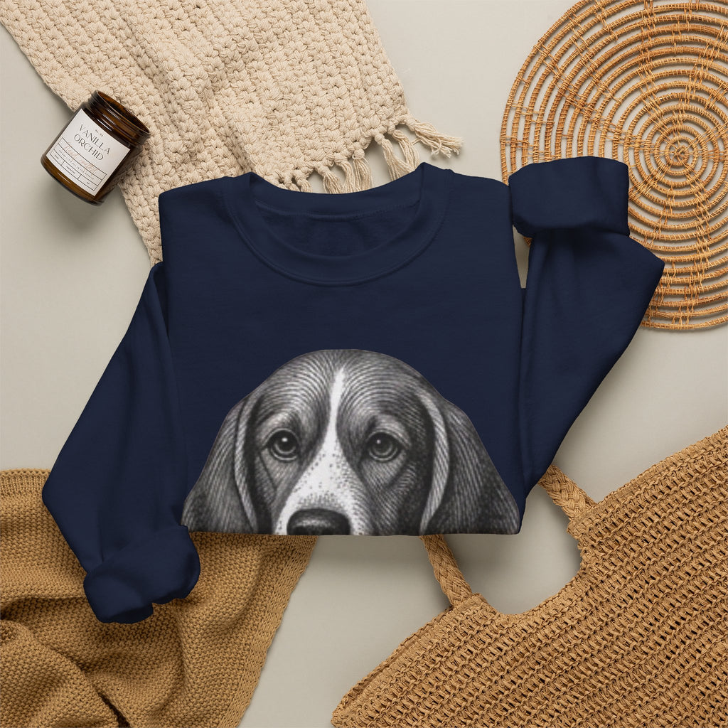 Beagle Holding Hat Crewneck Sweatshirt
