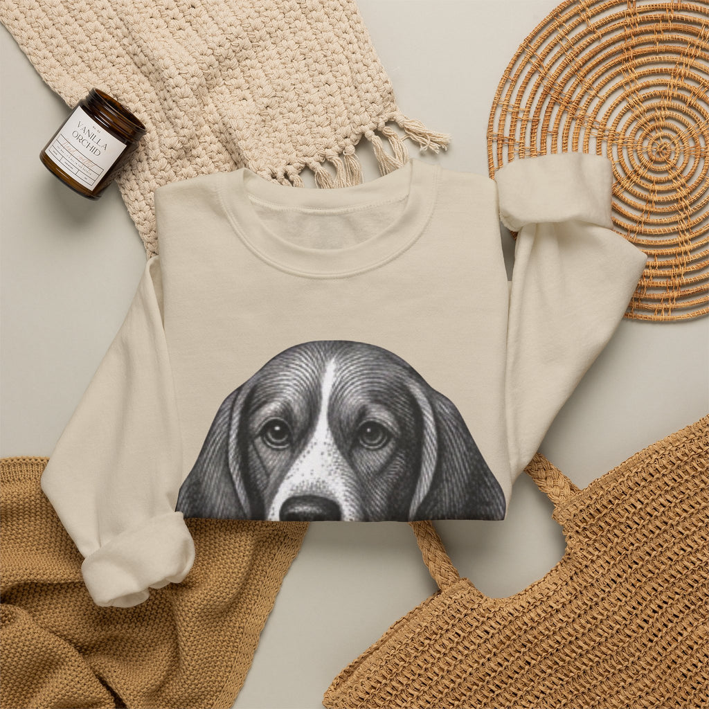Beagle Holding Hat Crewneck Sweatshirt