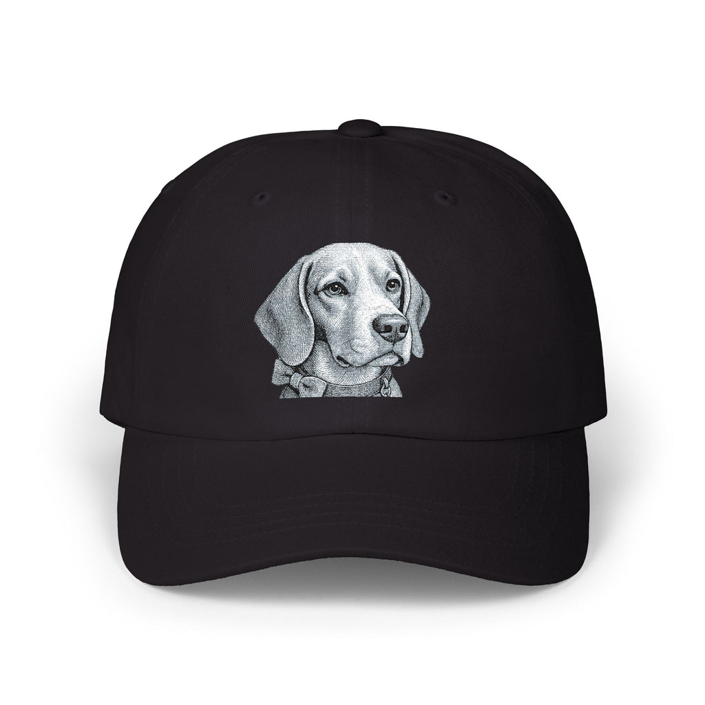 Beagle Embroidered Dad Cap — Barry the Distinguished Bowtie Beagle
