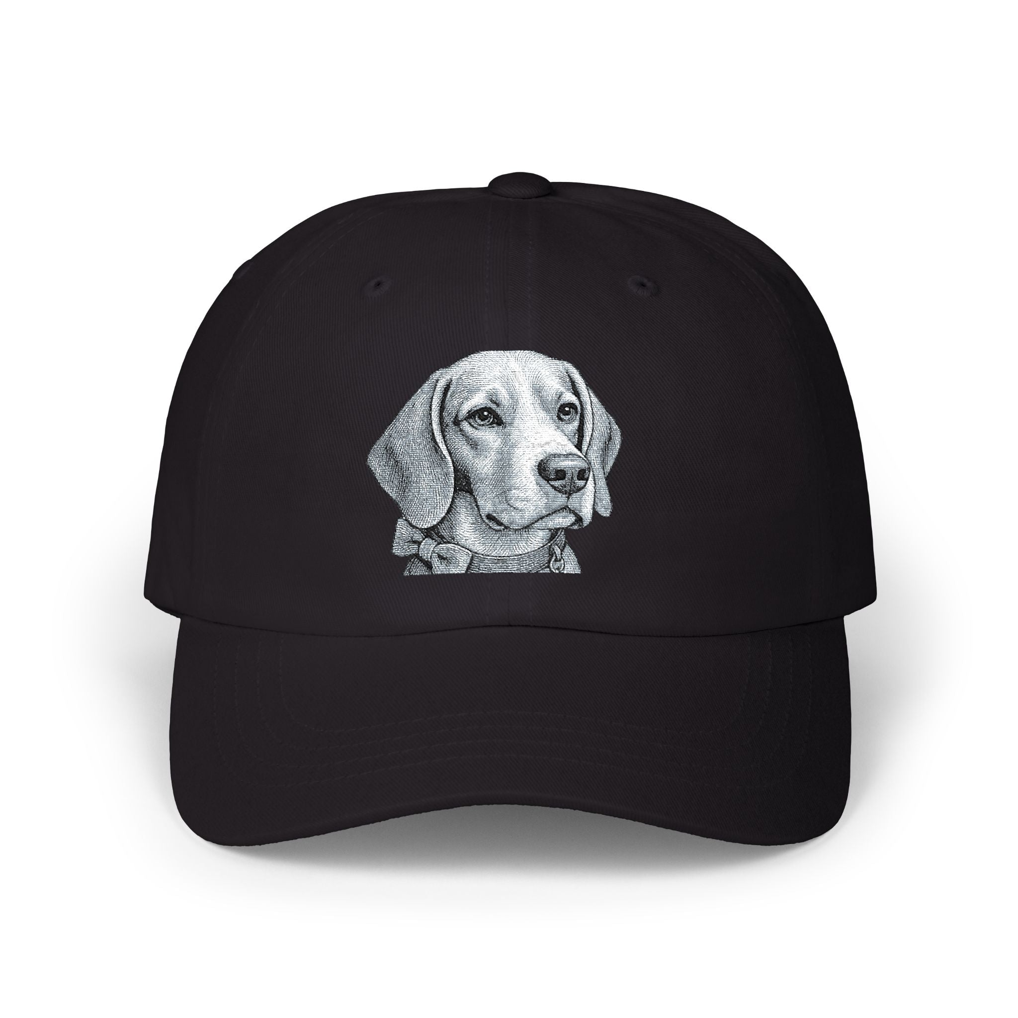 Beagle Embroidered Dad Cap — Barry the Distinguished Bowtie Beagle