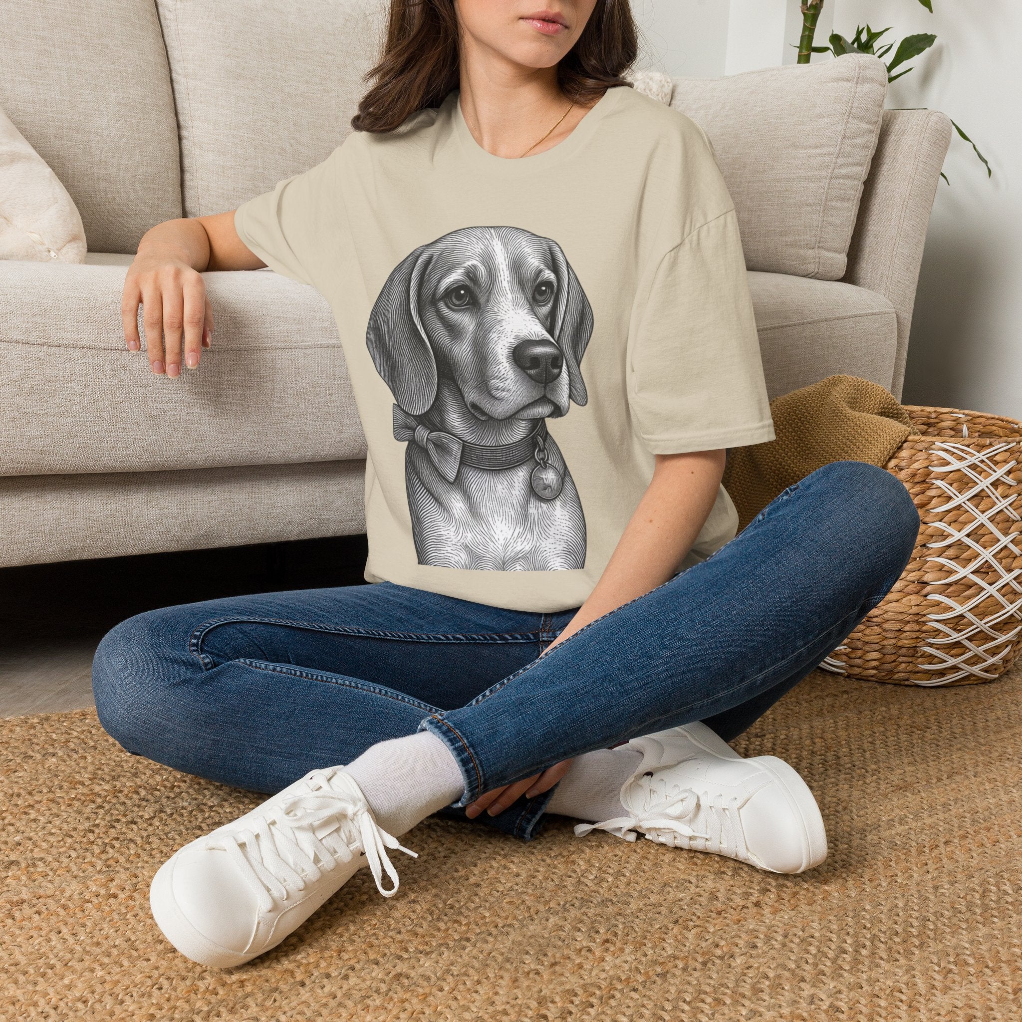 Beagle Portrait T-Shirt — Barry the Distinguished Bowtie Beagle