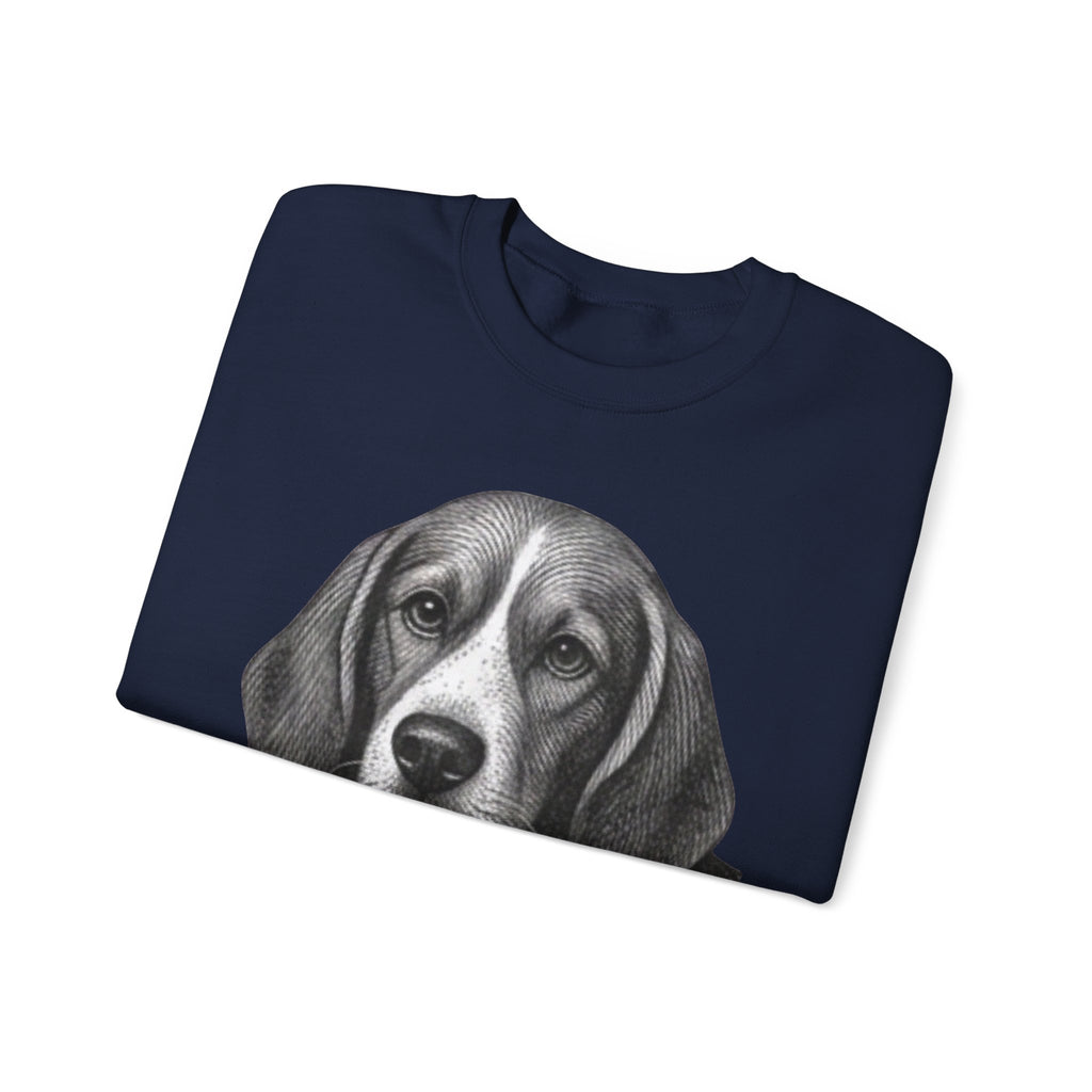 Beagle Holding Hat Crewneck Sweatshirt