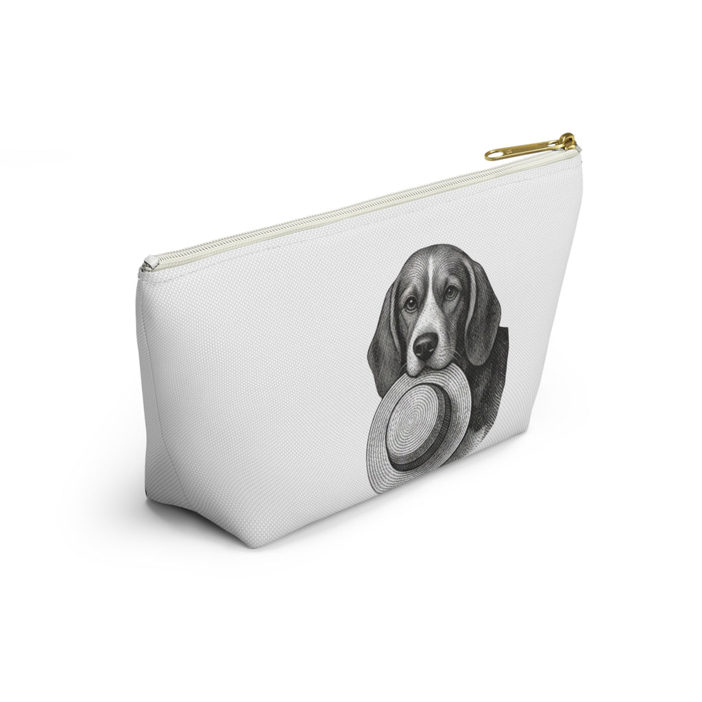 Beagle with Hat Accessory Pouch — Cosmetic & Travel Makeup Bag