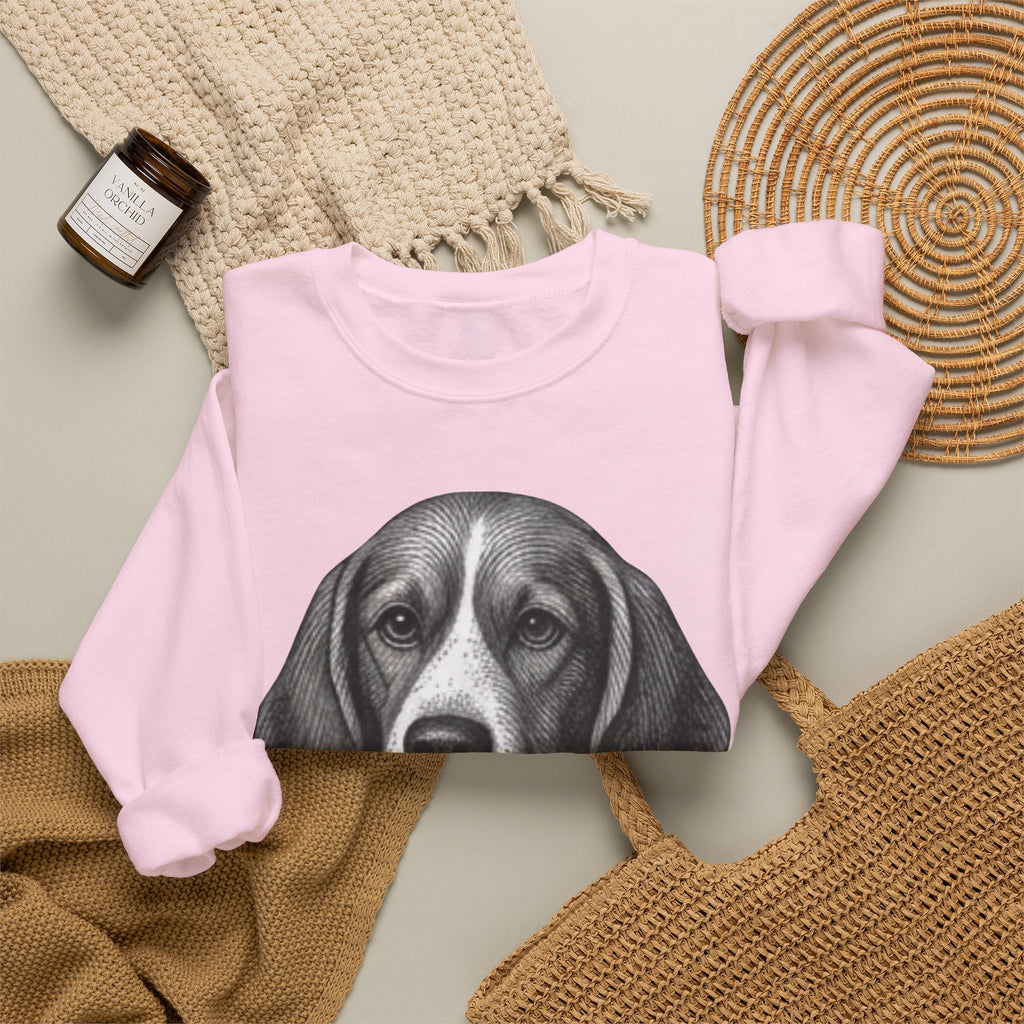 Beagle Holding Hat Crewneck Sweatshirt
