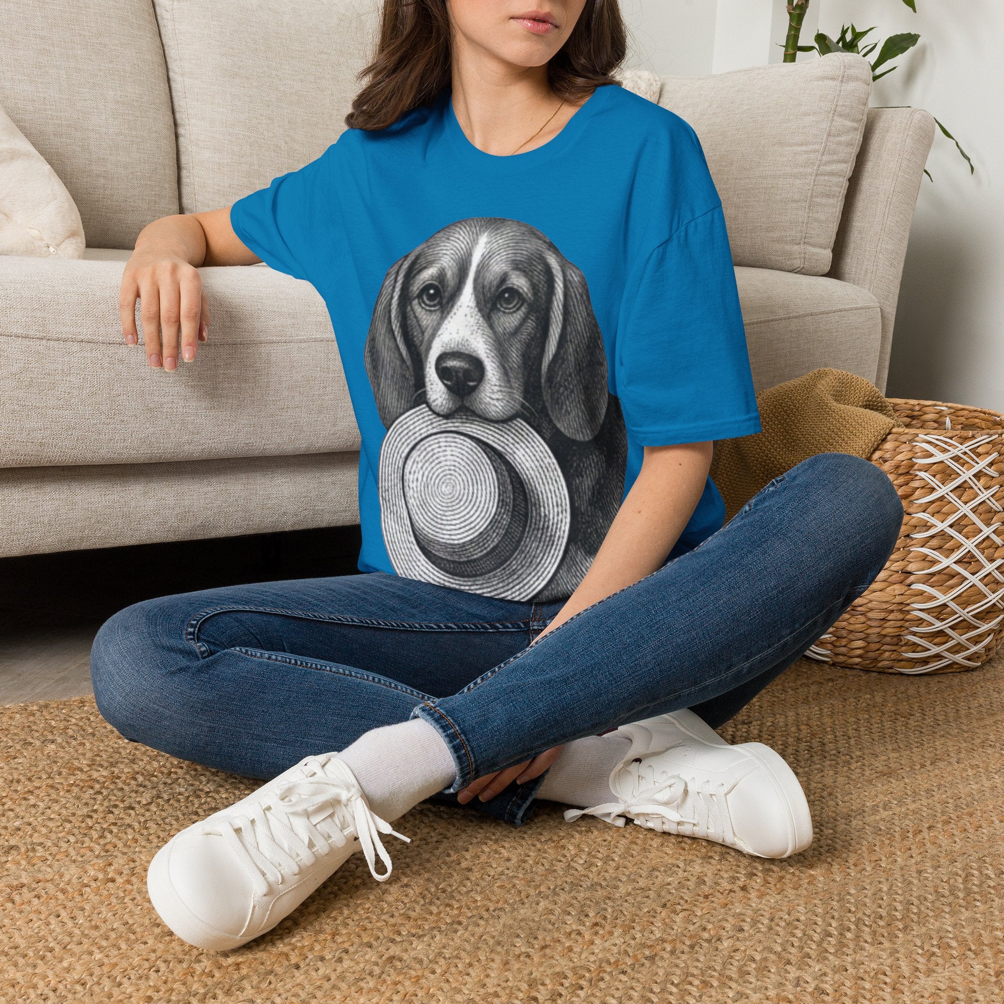 Beagle Portrait T-Shirt — Realistic Dog Face Tee for Dog Lovers