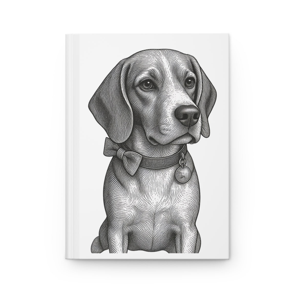 Beagle Portrait Hardcover Journal — Lined Notebook for Dog Lovers