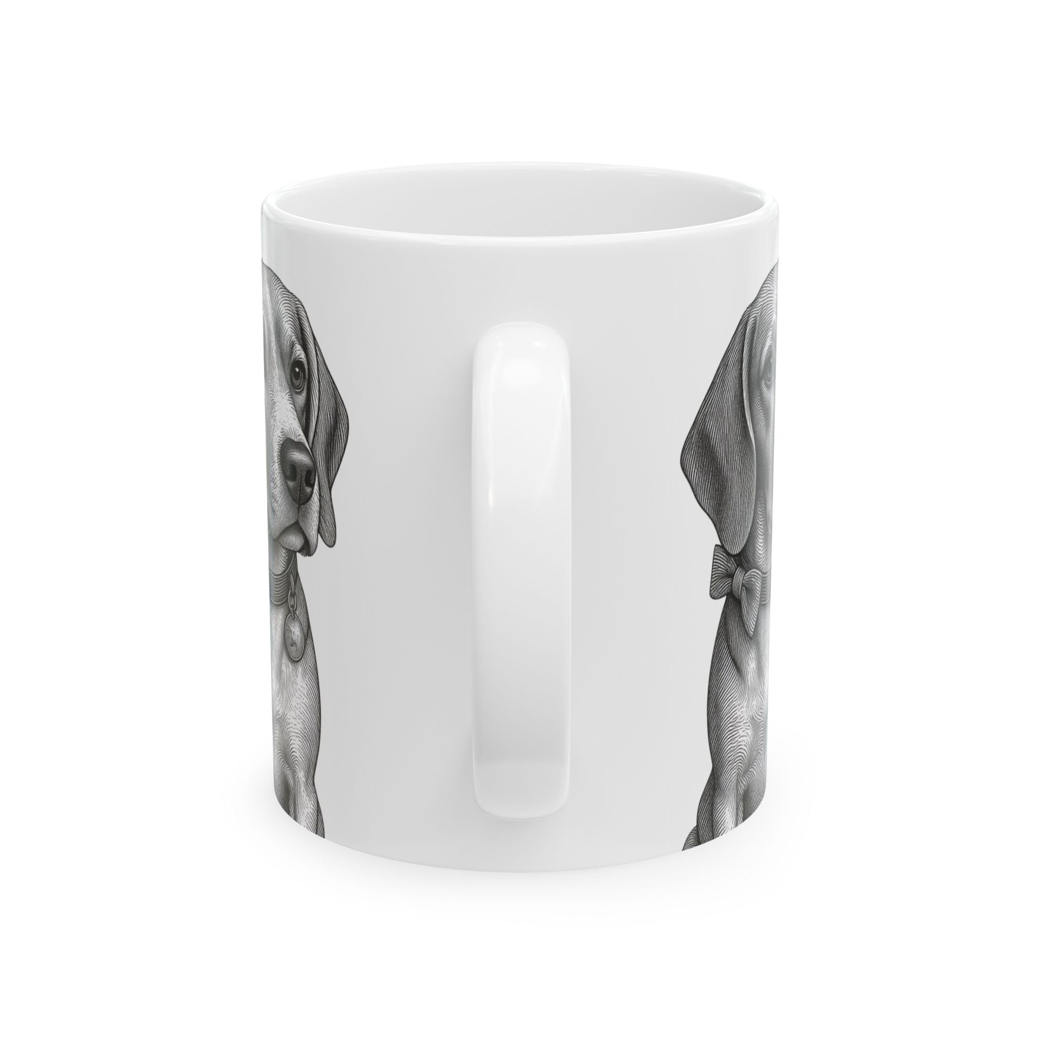 Beagle Mug — Ceramic Coffee Mug (11oz & 15oz)- Barry the Distinguished Bowtie Beagle