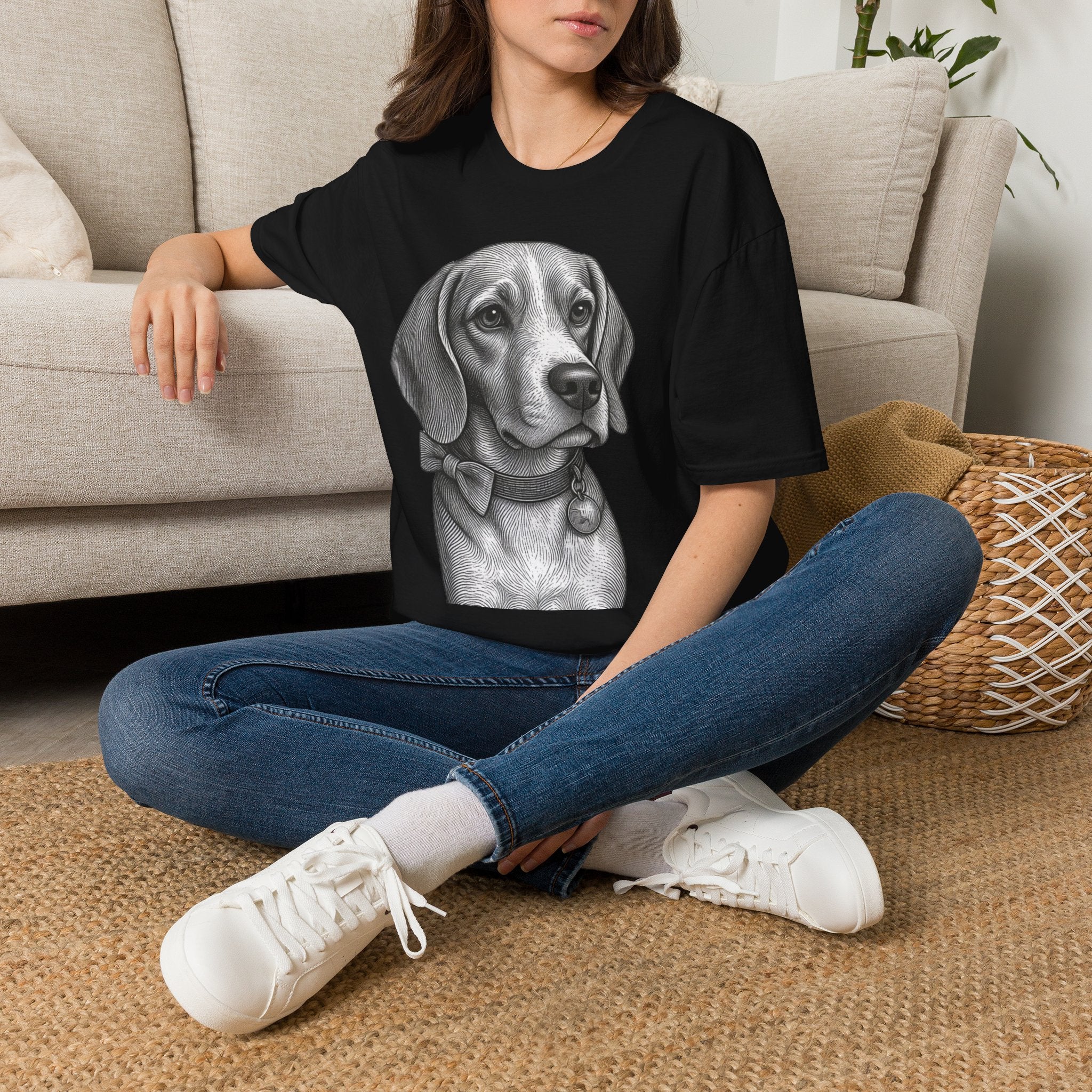 Beagle Portrait T-Shirt — Barry the Distinguished Bowtie Beagle