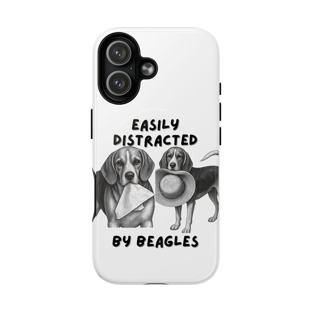 Phone Case — "Easily Distracted by Beagles" Tough Magnetic Cover