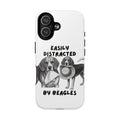 Phone Case — "Easily Distracted by Beagles" Tough Magnetic Cover