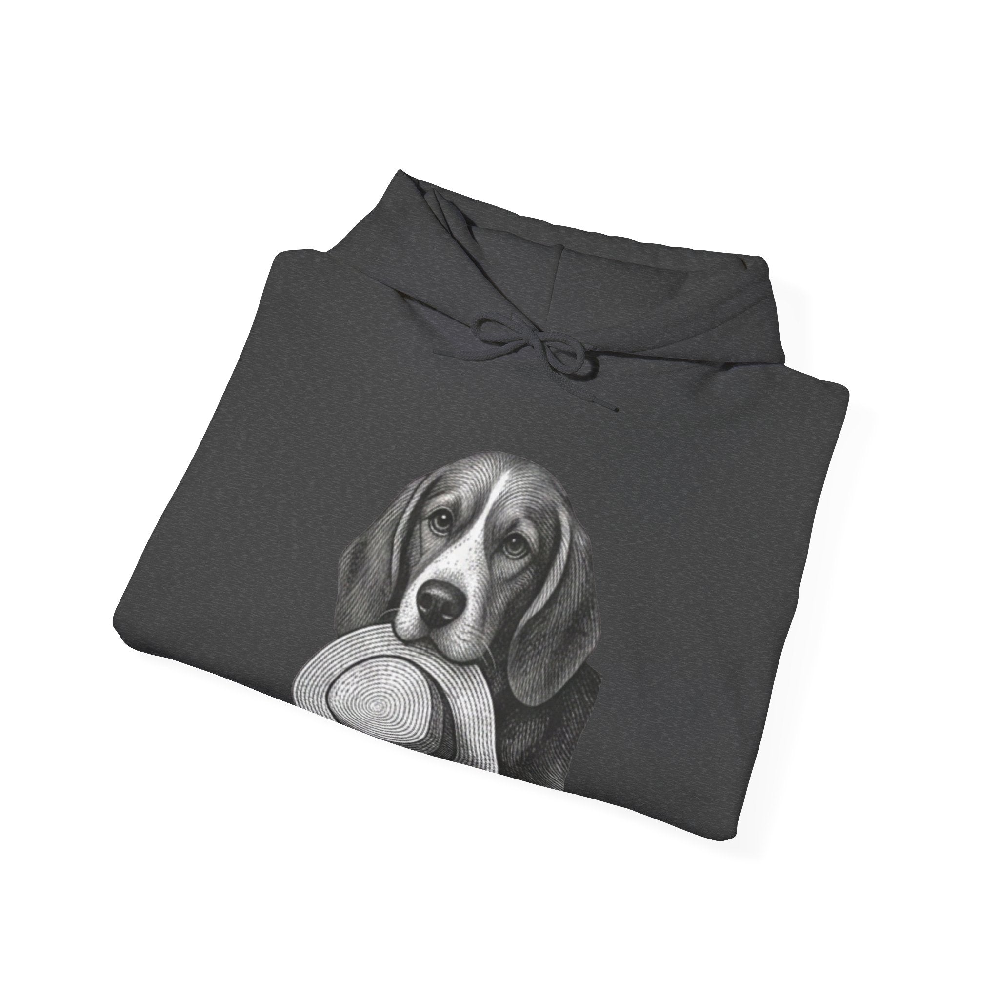 Beagle with Hat Hoodie – Cute Dog Illustration Pullover