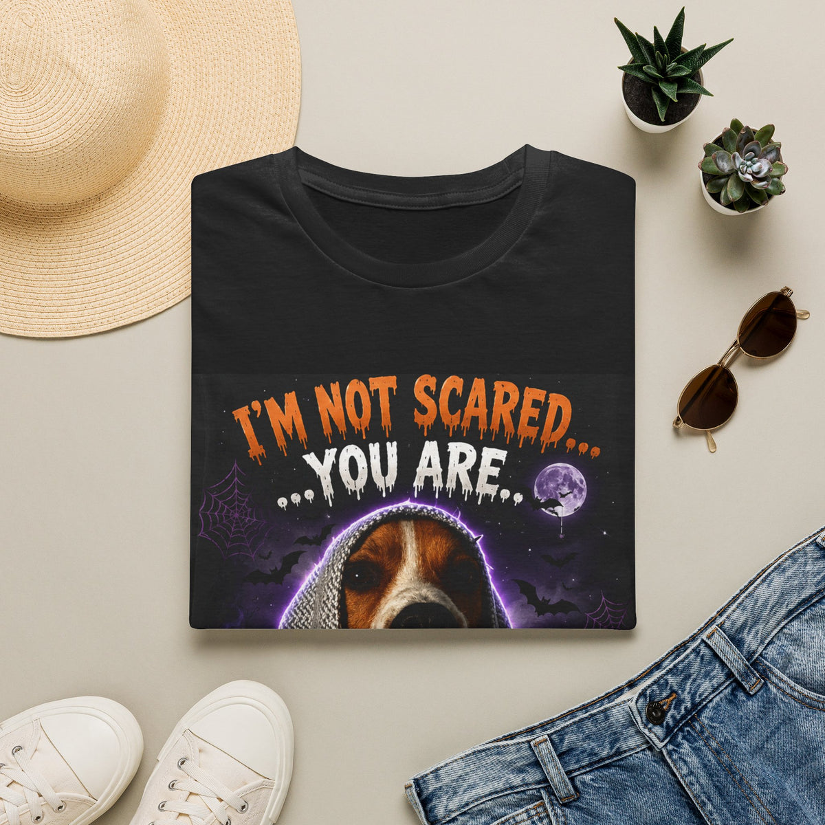 Beagle Halloween- I'm Not Scared…You Are — Spooky Dog Halloween T-Shirt