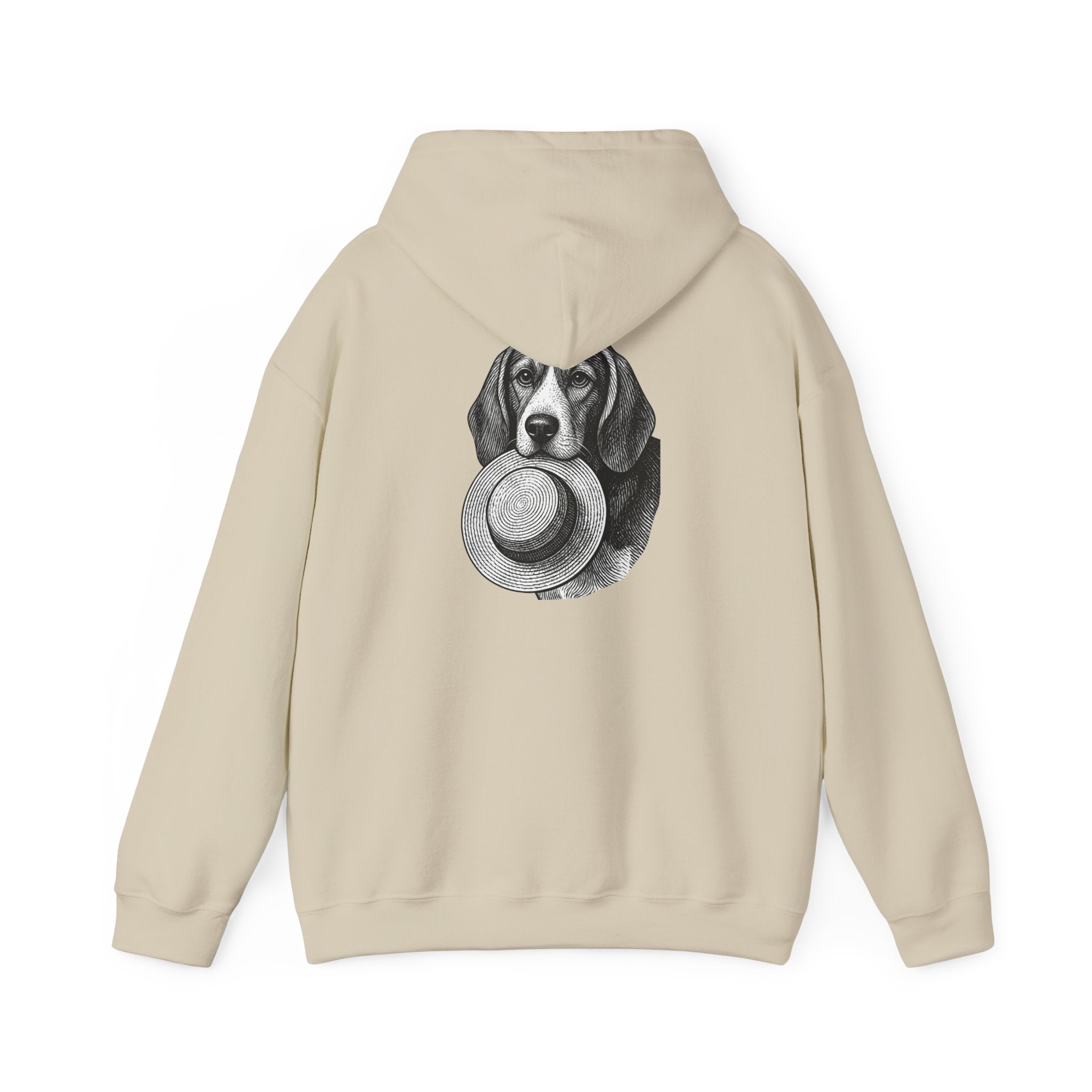Beagle With Hat Hoodie — Cute Dog Graphic Pullover for Pet Lovers