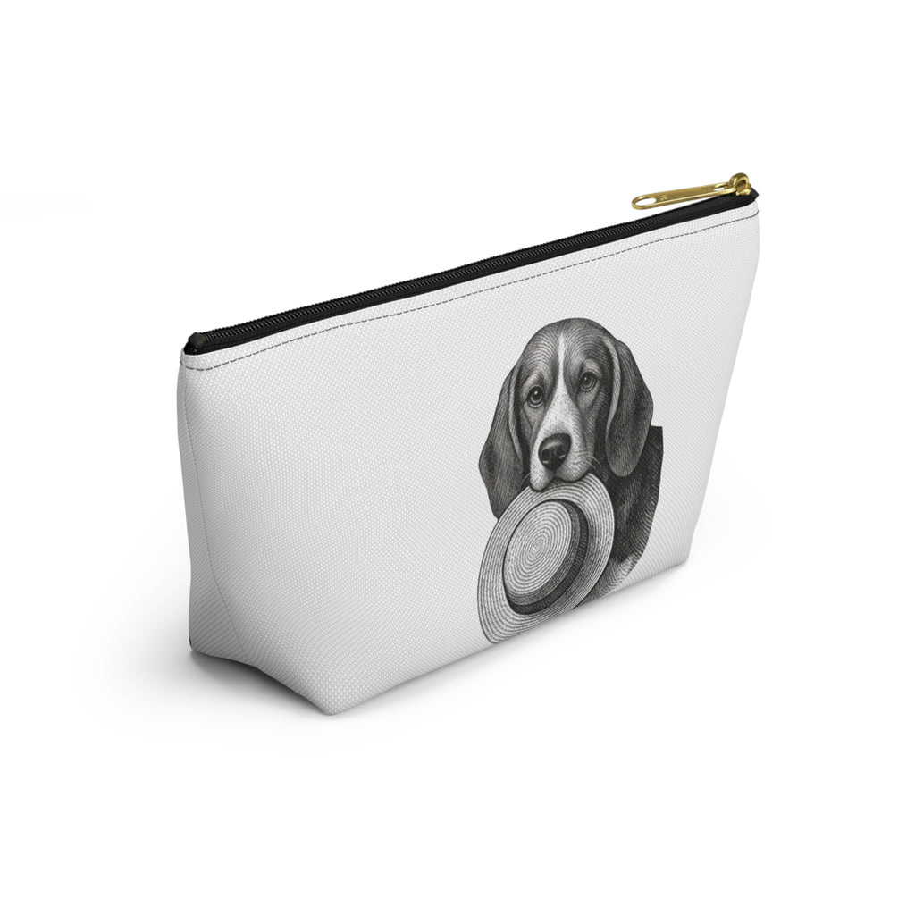 Beagle with Hat Accessory Pouch — Cosmetic & Travel Makeup Bag