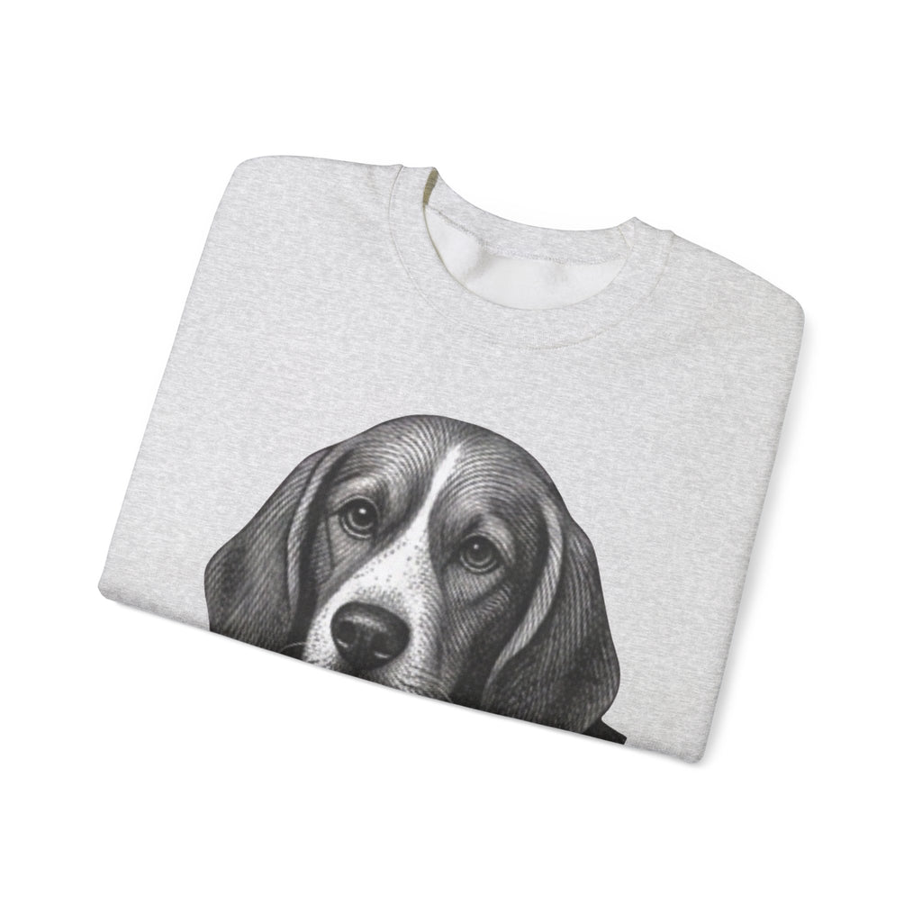 Beagle Holding Hat Crewneck Sweatshirt