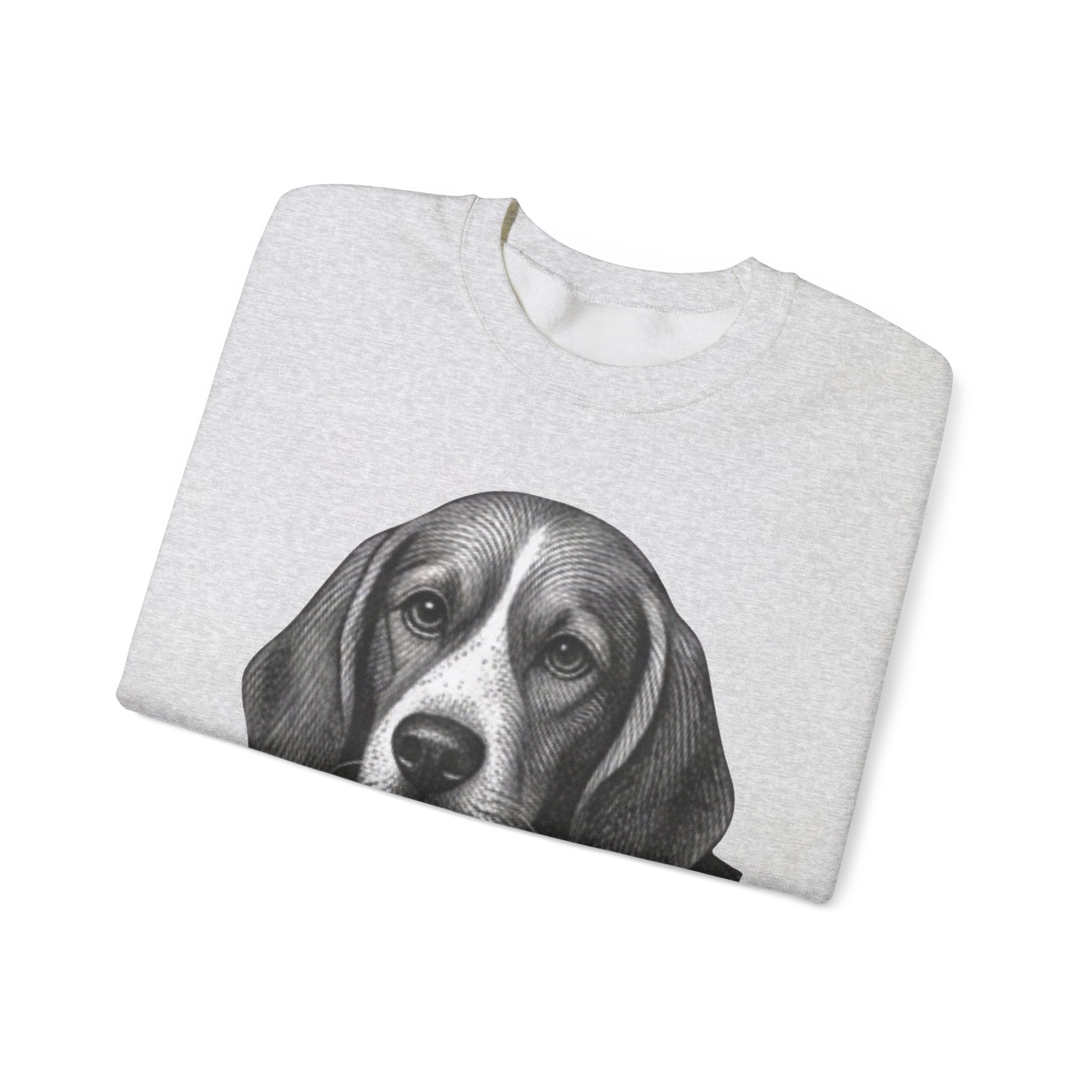 Beagle Holding Hat Crewneck Sweatshirt