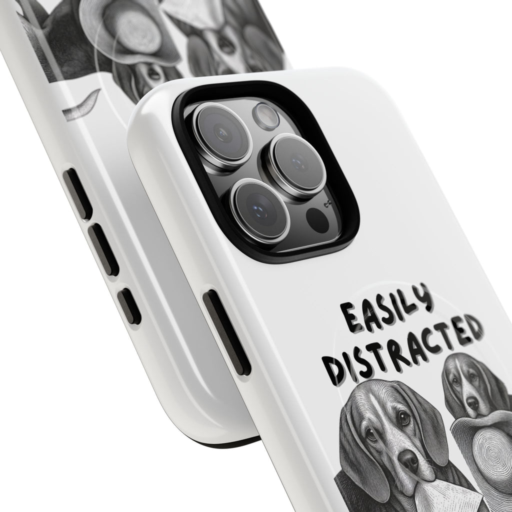 Phone Case — "Easily Distracted by Beagles" Tough Magnetic Cover