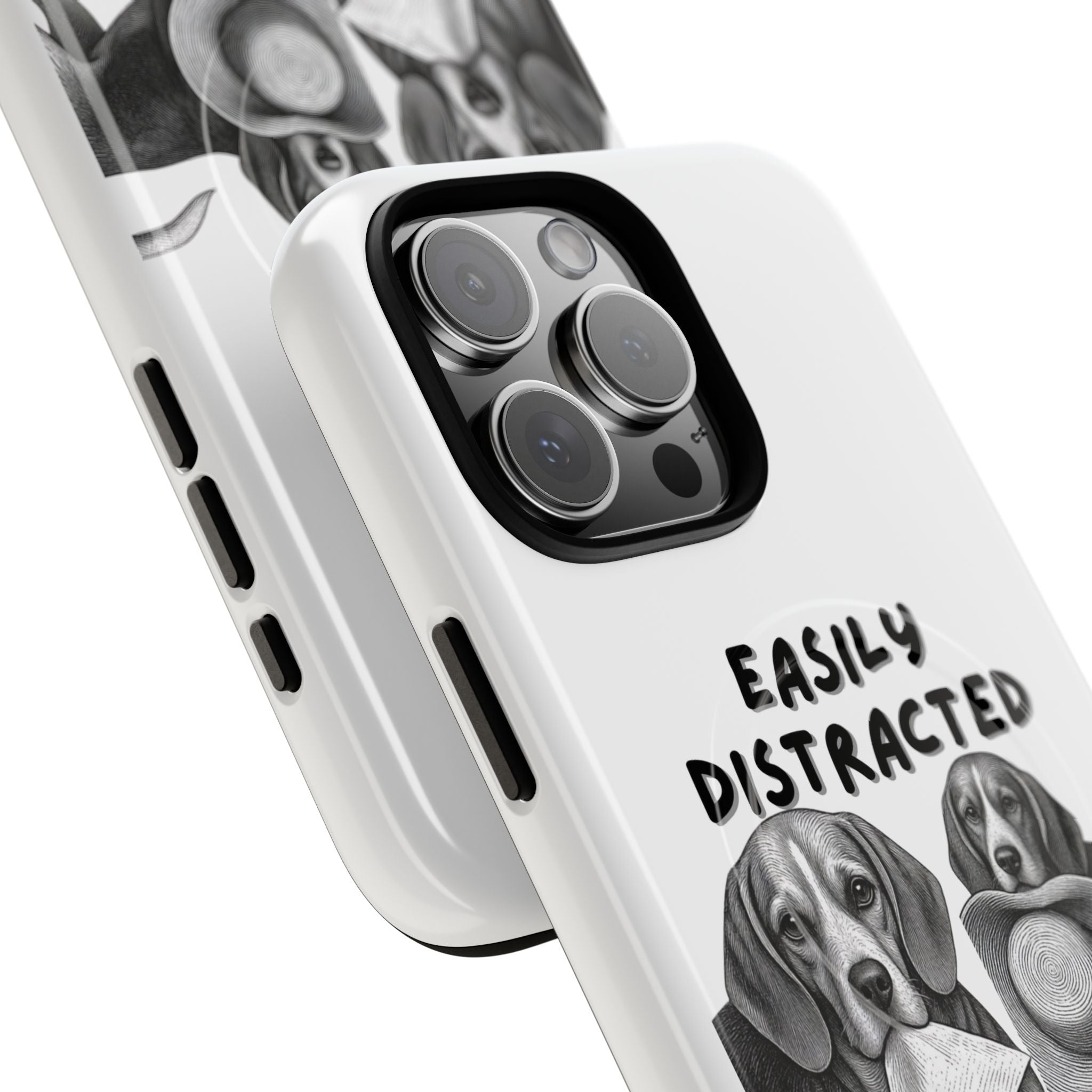 Phone Case — "Easily Distracted by Beagles" Tough Magnetic Cover