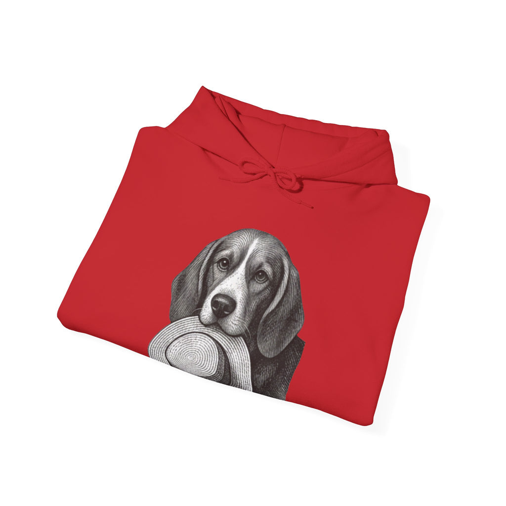 Beagle with Hat Hoodie – Cute Dog Illustration Pullover