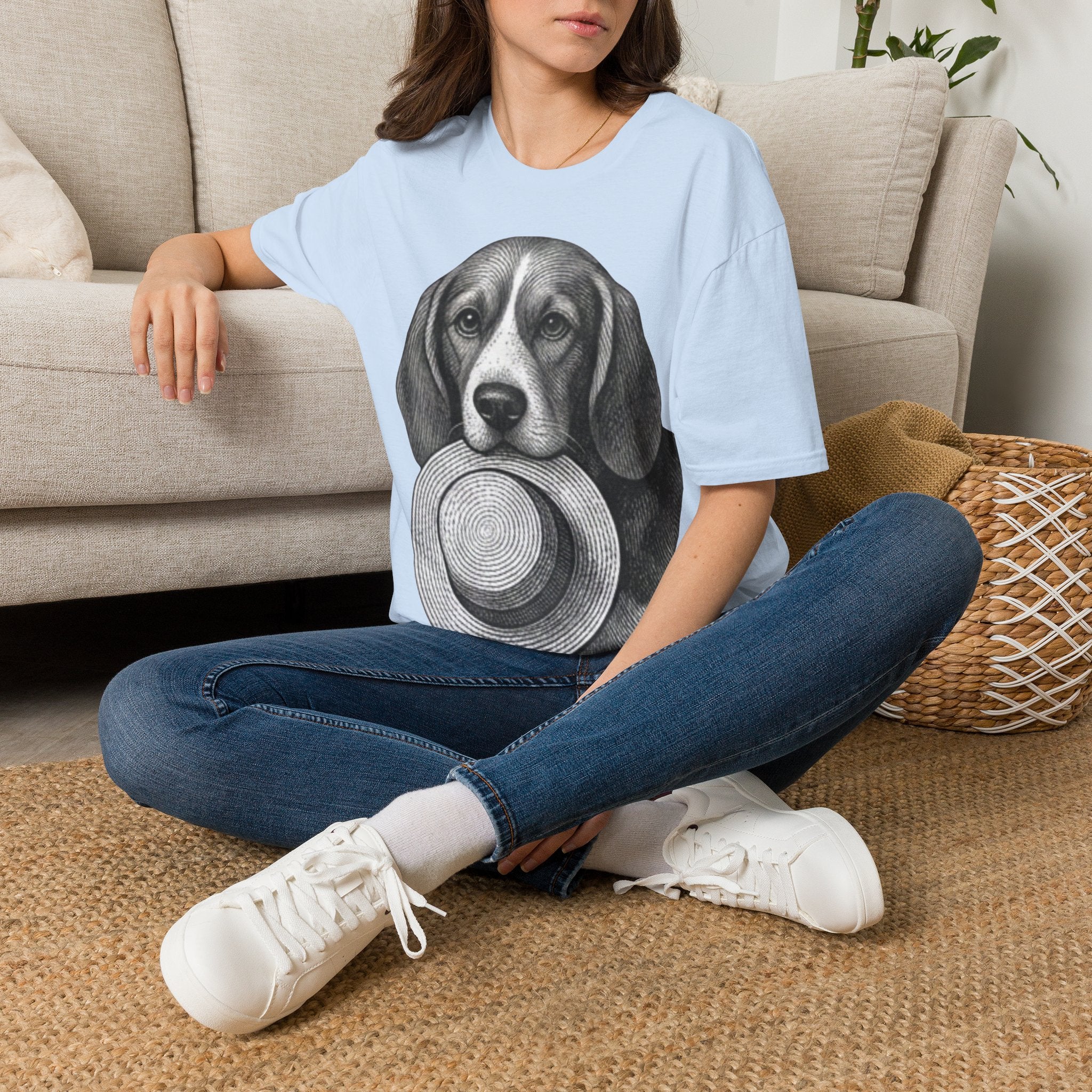 Beagle Portrait T-Shirt — Realistic Dog Face Tee for Dog Lovers