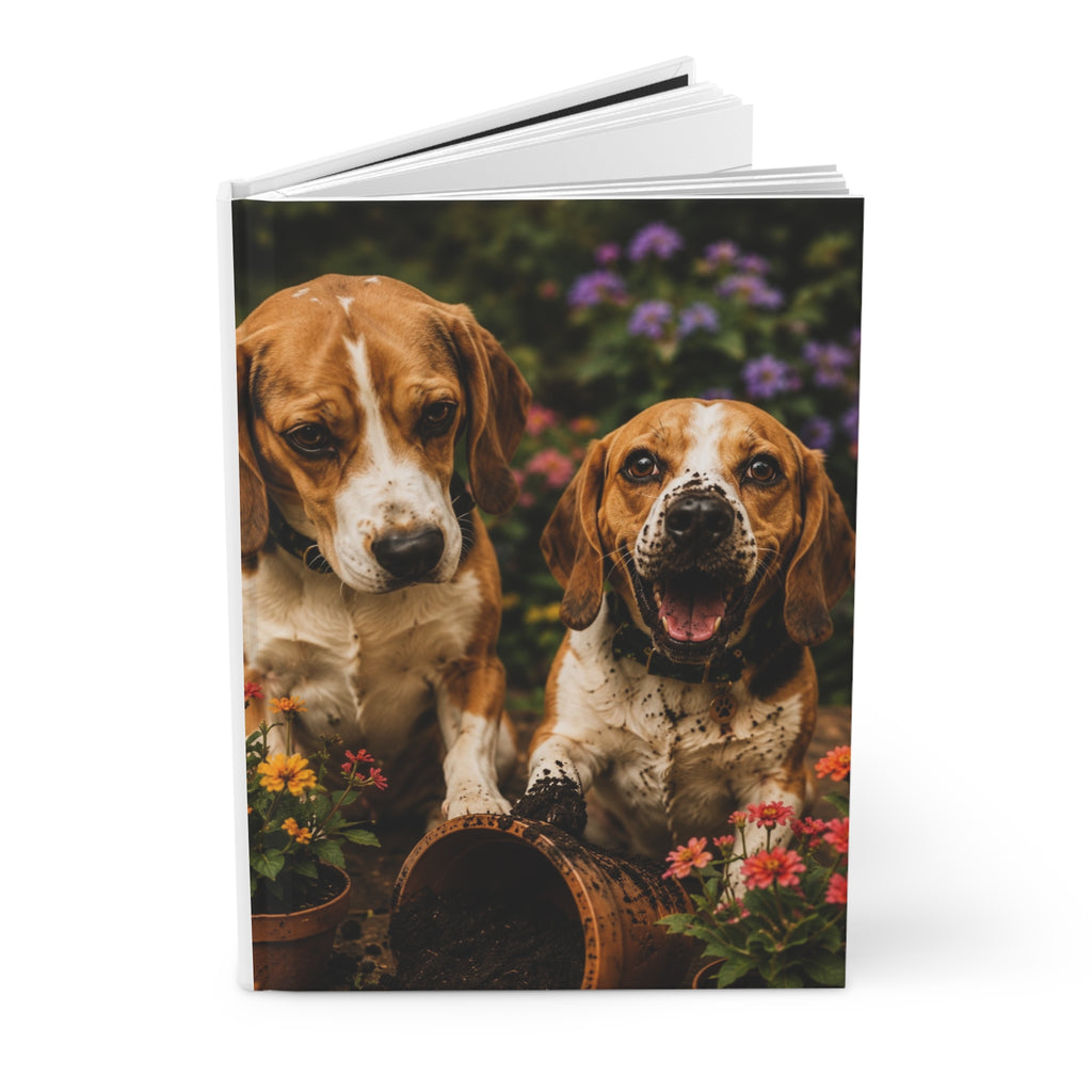 Beagle Garden Journal — Lined Hardcover Notebook (Beagle Shenanigans)