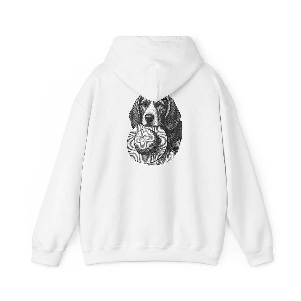 Beagle With Hat Hoodie — Cute Dog Graphic Pullover for Pet Lovers